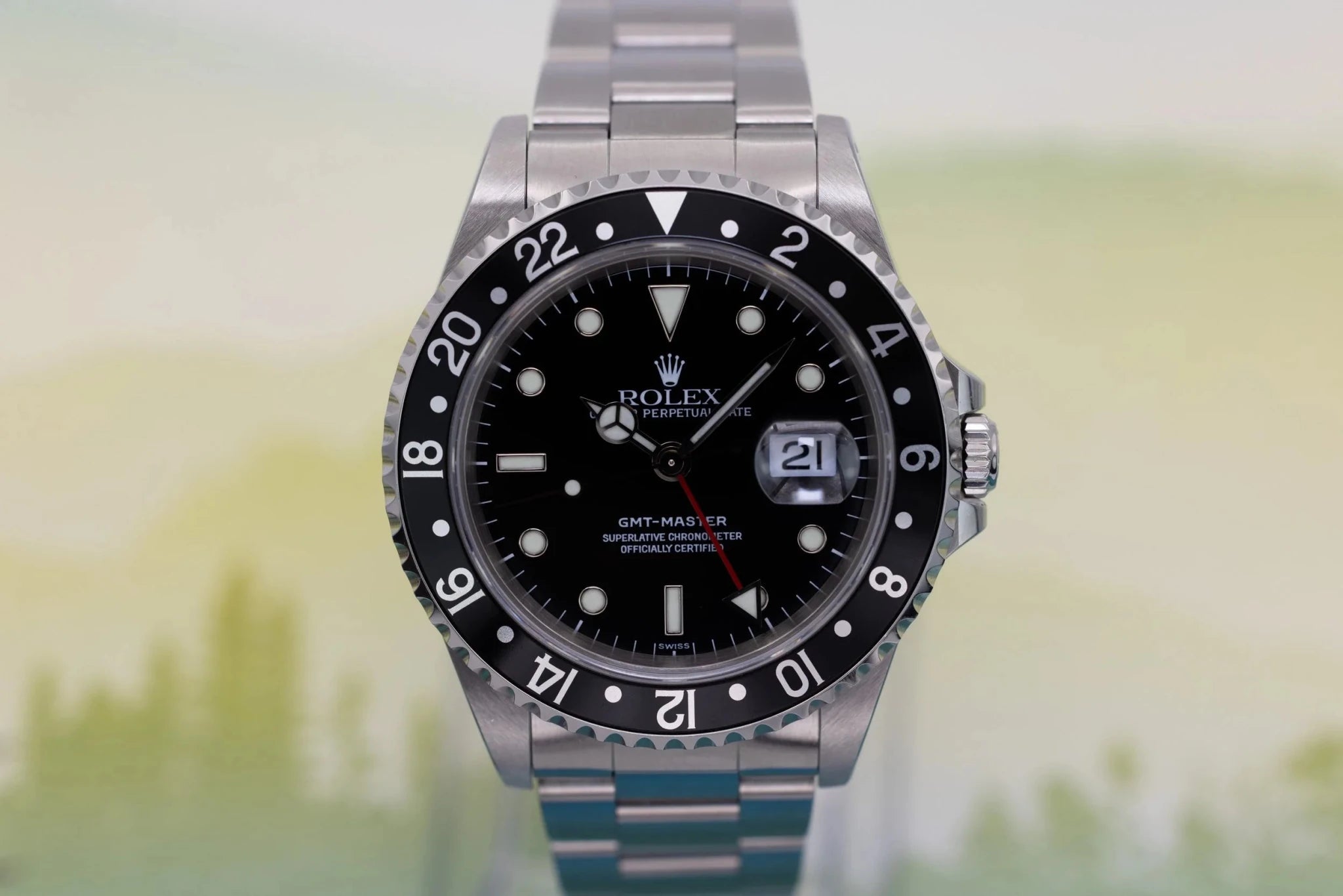 1999 Rolex GMT Master Ref. 16700 | Black Insert | Box and Papers - Sierra Time Co