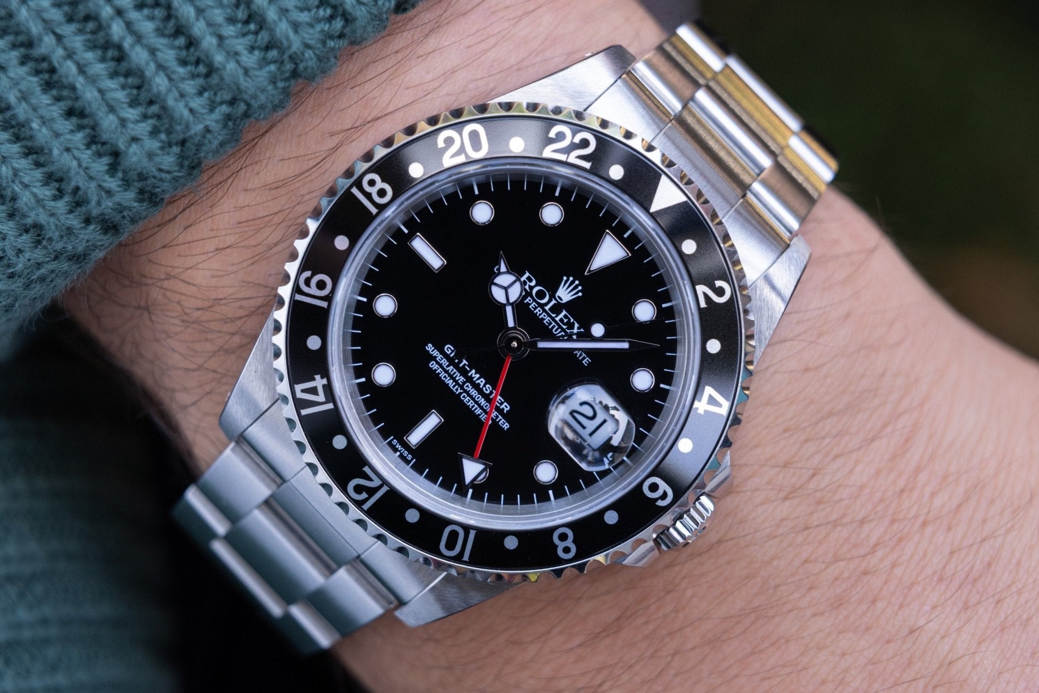 1999 Rolex GMT Master Ref. 16700 | Black Insert | Box and Papers - Sierra Time Co