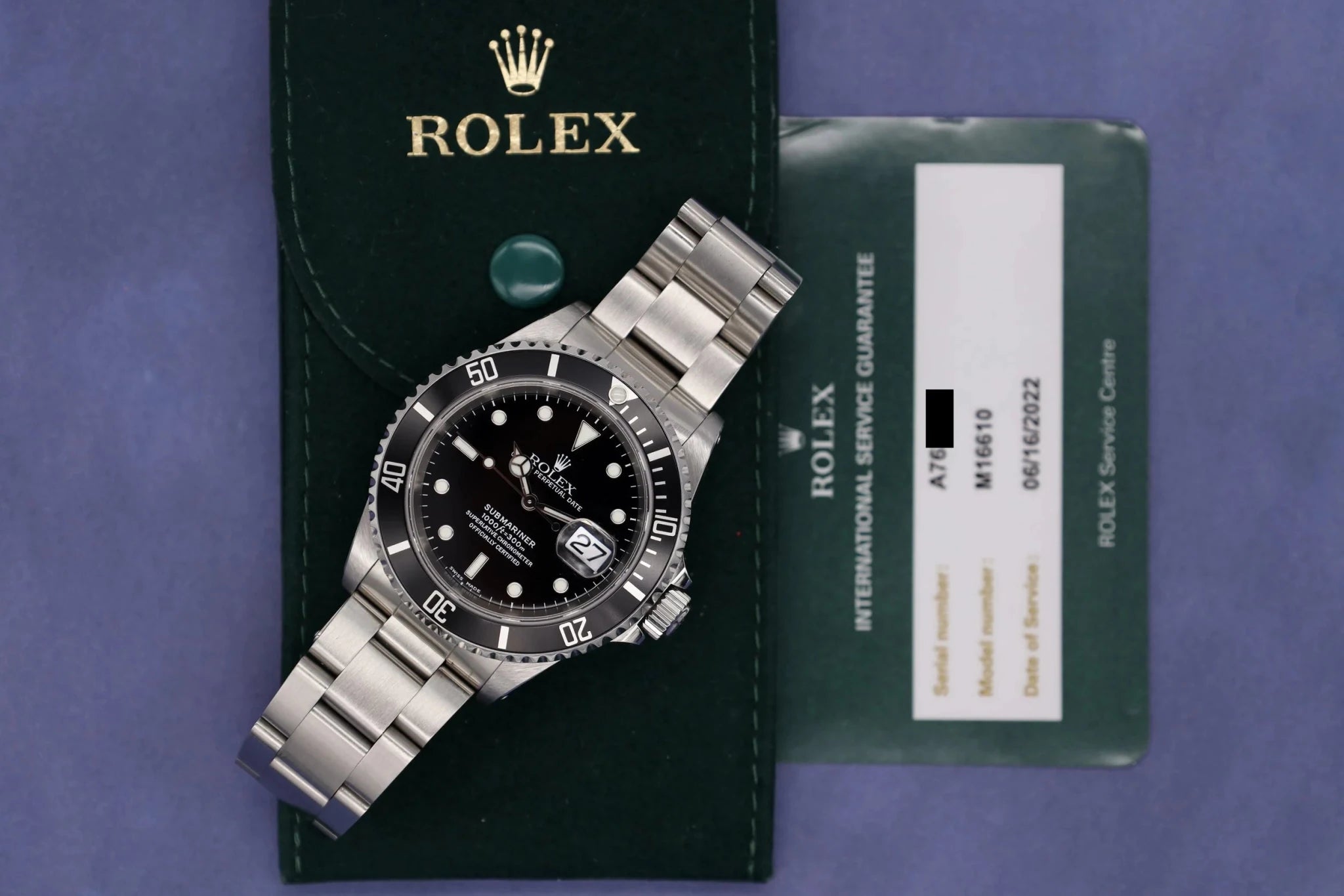 1999 Rolex Submariner Ref. 16610 | 2022 Rolex Service - Sierra Time Co