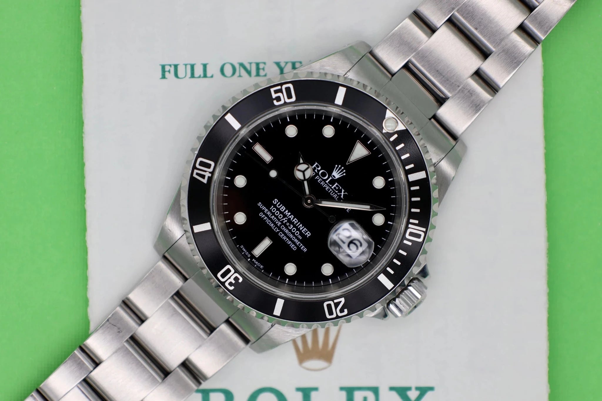 1999 Rolex Submariner Ref. 16610 | Papers - Sierra Time Co