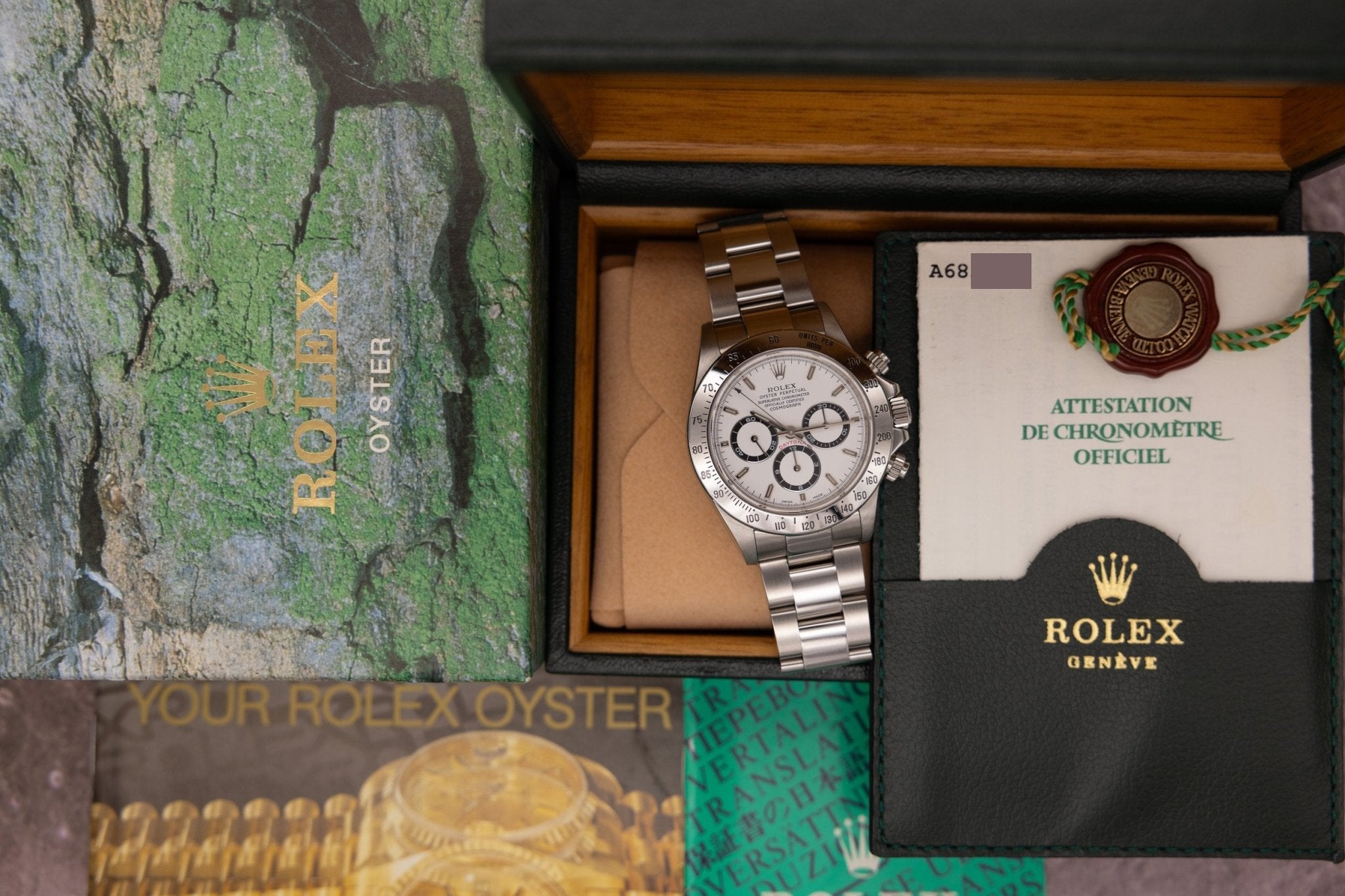 1999 Rolex Zenith Daytona Ref. 16520 | White Dial | Box and Papers - Sierra Time Co