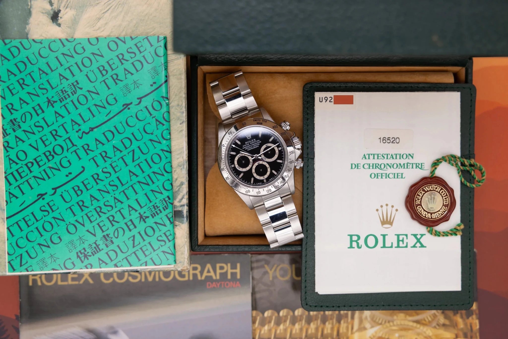 1999 Rolex Zentih Daytona Ref. 16520 | Black Dial | Box and Papers - Sierra Time Co