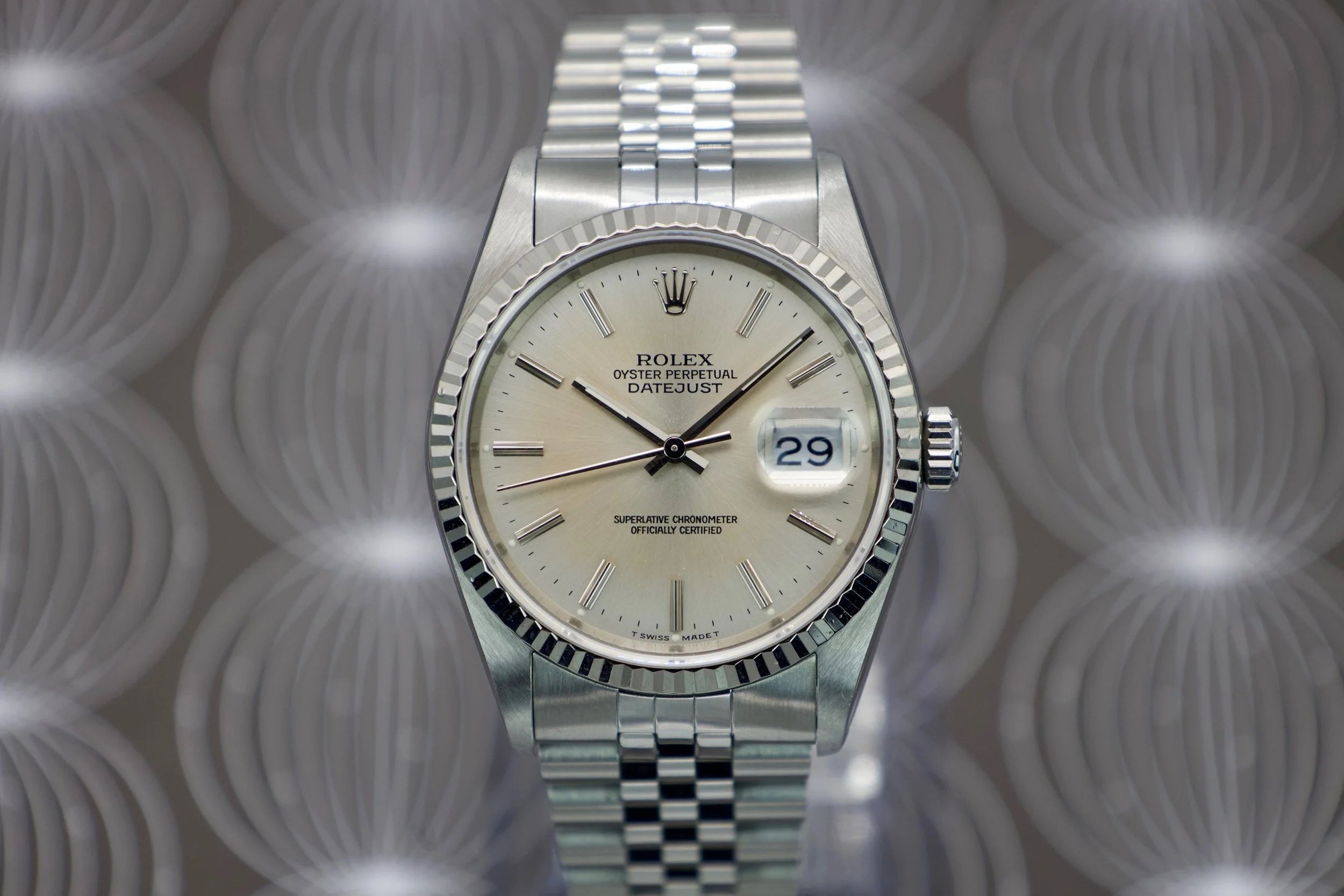 1990 Rolex Datejust Ref. 16234 | Silver Dial - Sierra Time Co.