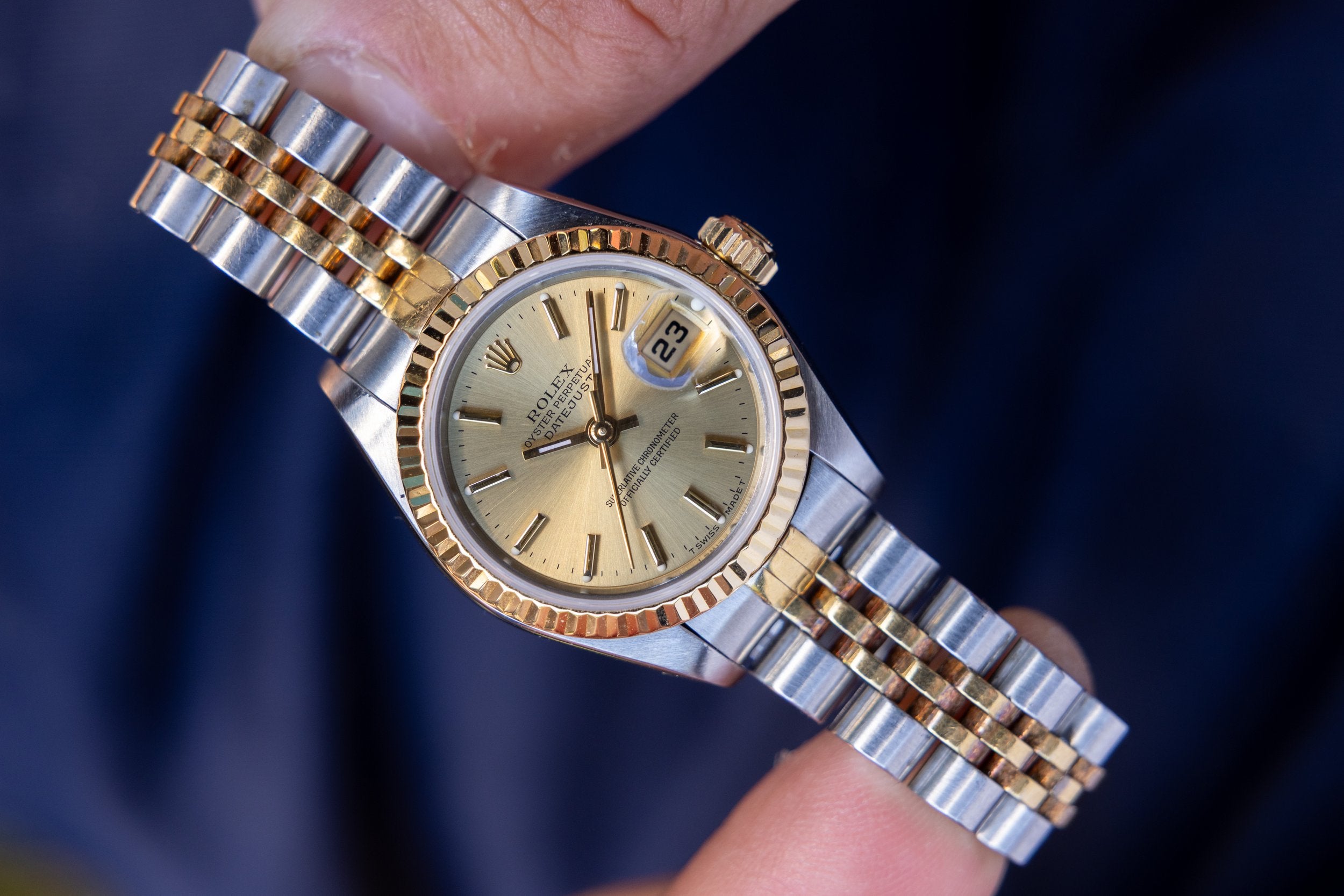 1995 Rolex Ladies Datejust Ref. 69173 | Champagne Dial | 2025 RSC Card - Sierra Time Co.