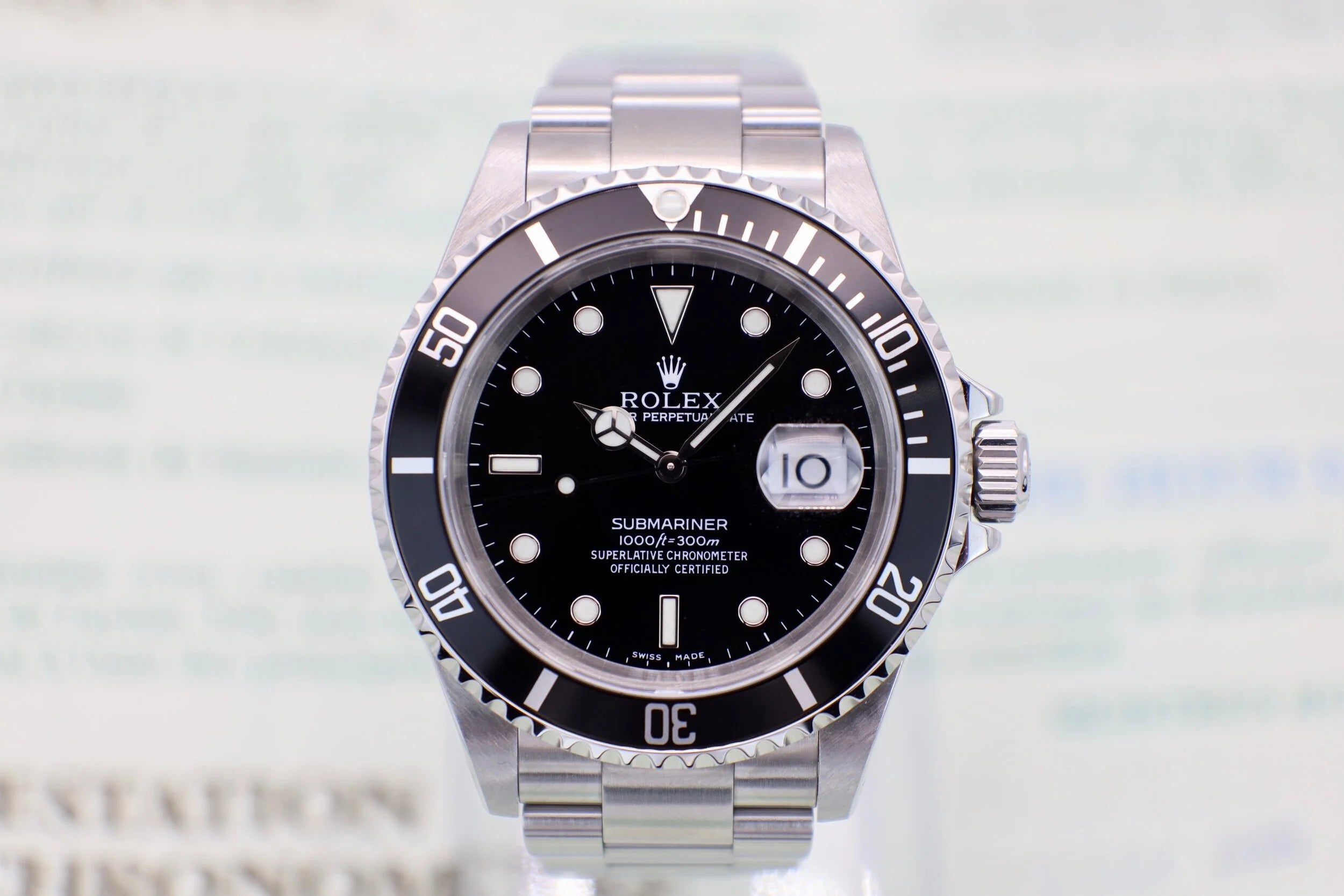 2000 Rolex Submariner Ref. 16610 | Box and Papers - Sierra Time Co.