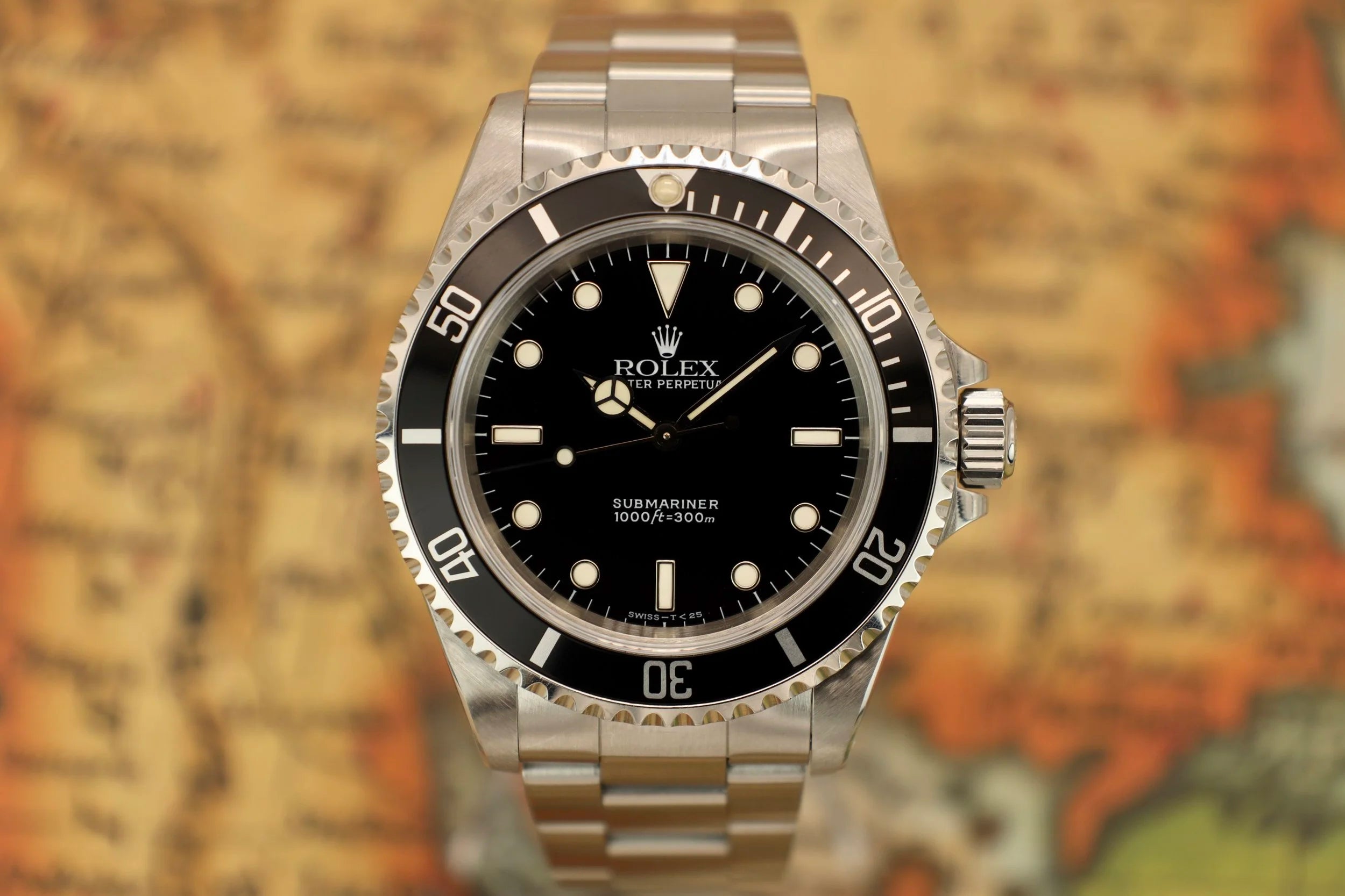 1998 Rolex Submariner Ref. 14060 | Creamy Tritium | Box and Papers - Sierra Time Co.