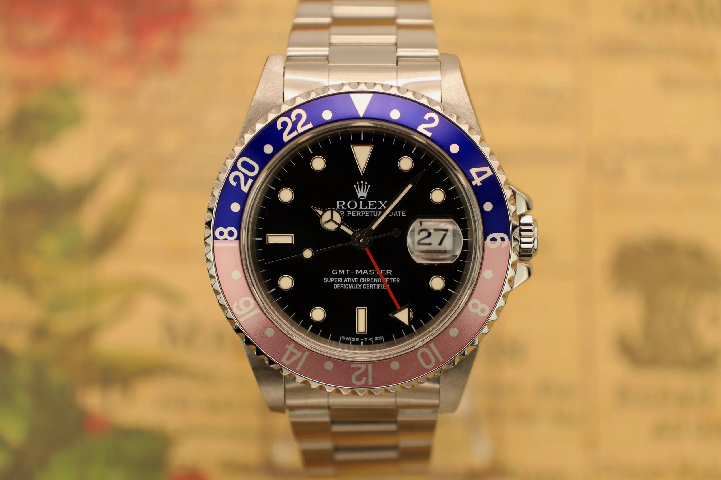 1998 Rolex GMT Master Ref. 16700 Pepsi | Creamy Patina | Box and Papers - Sierra Time Co.