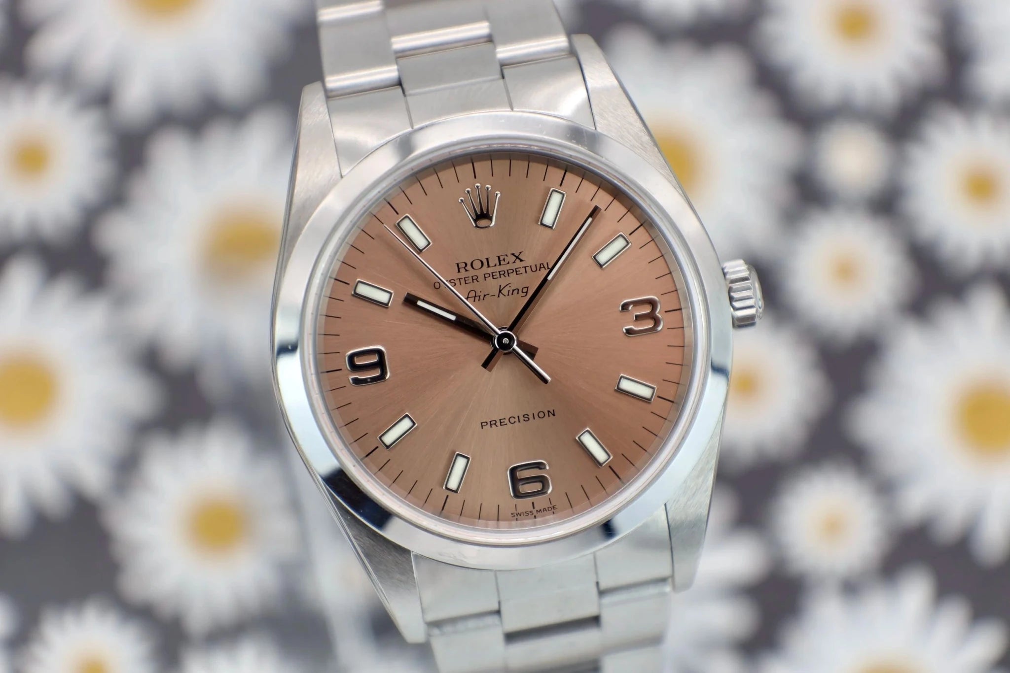 2000 Rolex Air-King Ref. 14000 | Salmon Dial - Sierra Time Co