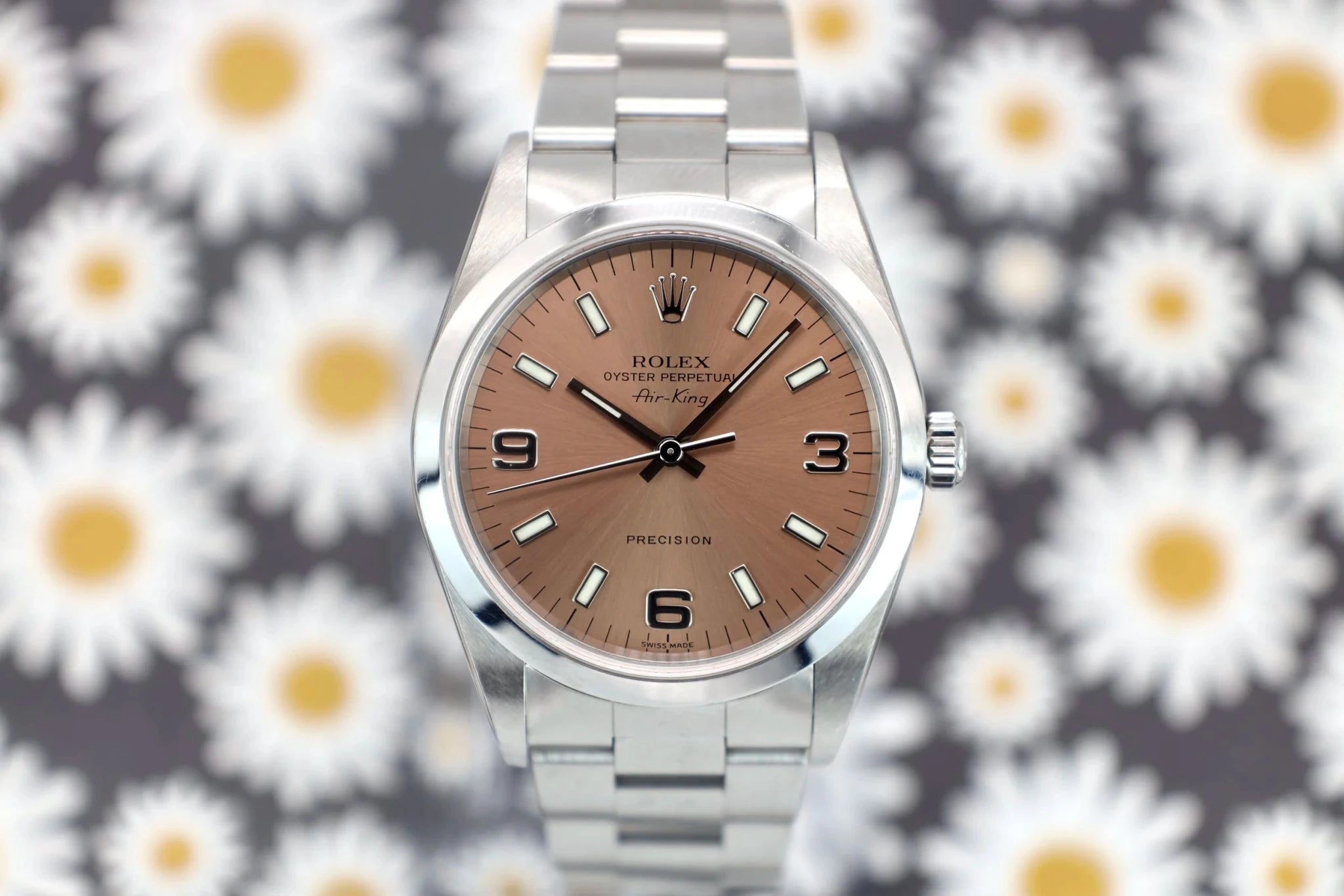 2000 Rolex Air-King Ref. 14000 | Salmon Dial - Sierra Time Co