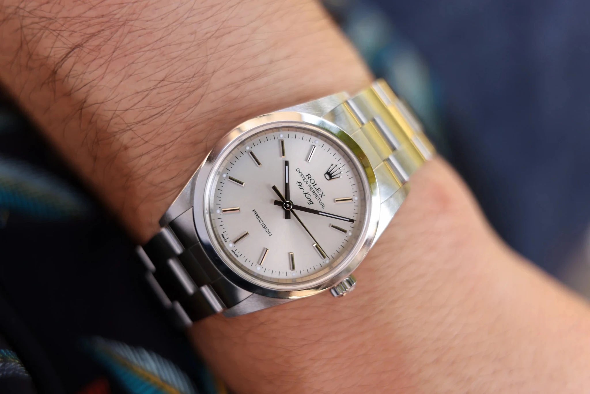 2000 Rolex Air-King Ref. 14000 | Silver Dial - Sierra Time Co