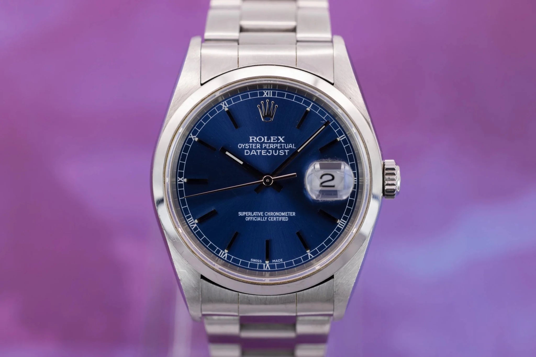 2000 Rolex Datejust Ref. 16200 | Blue Dial - Sierra Time Co