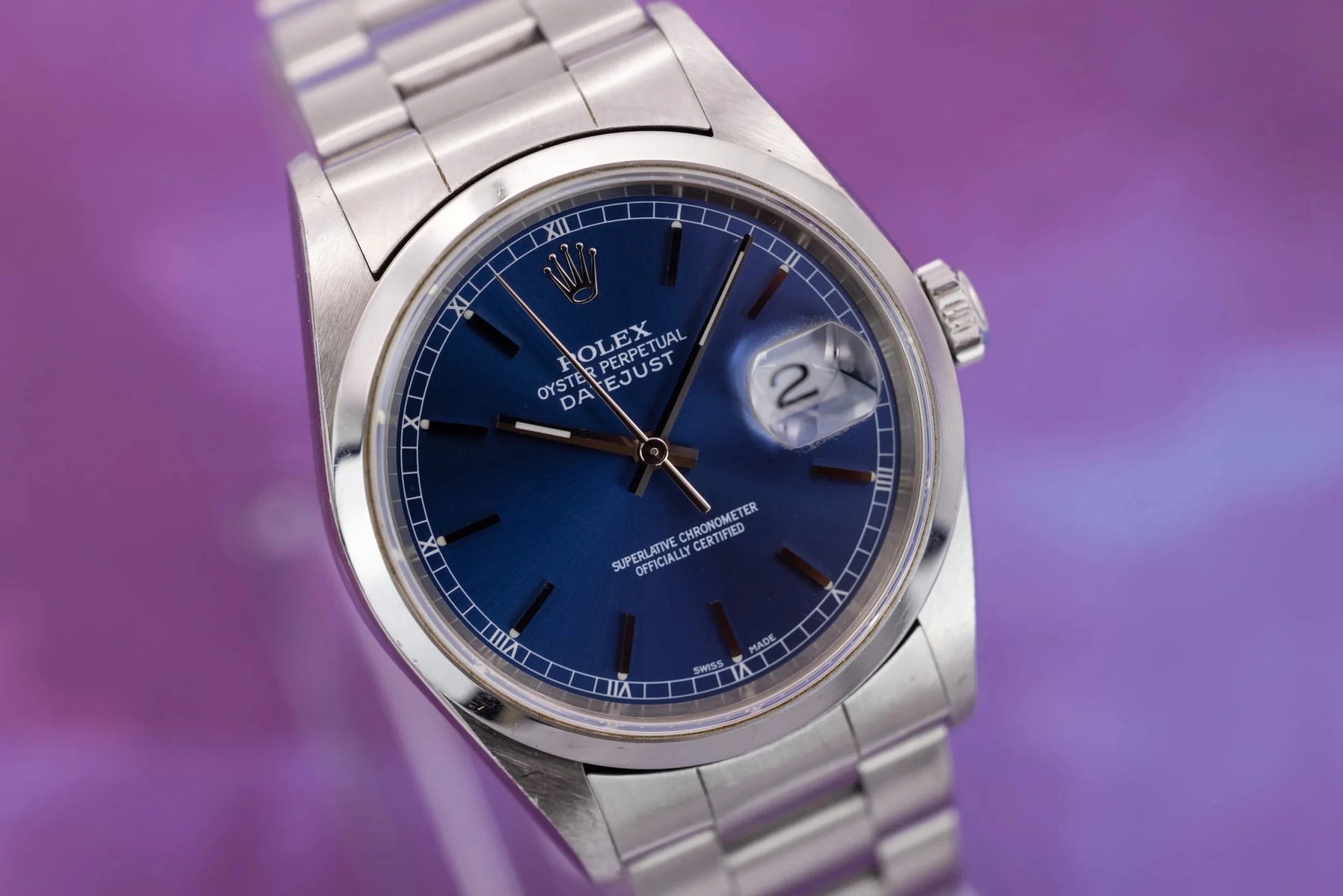 2000 Rolex Datejust Ref. 16200 | Blue Dial - Sierra Time Co