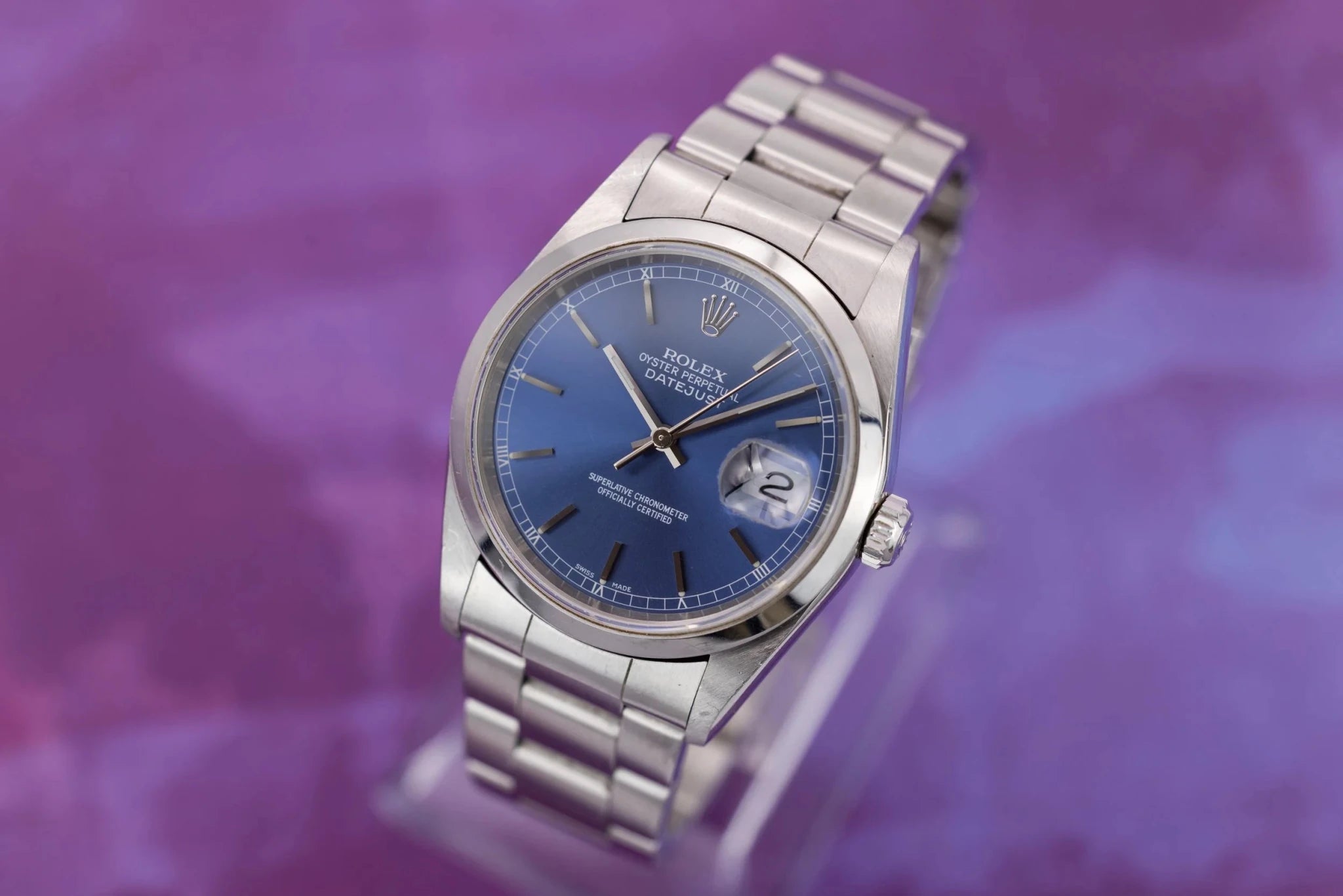 2000 Rolex Datejust Ref. 16200 | Blue Dial - Sierra Time Co