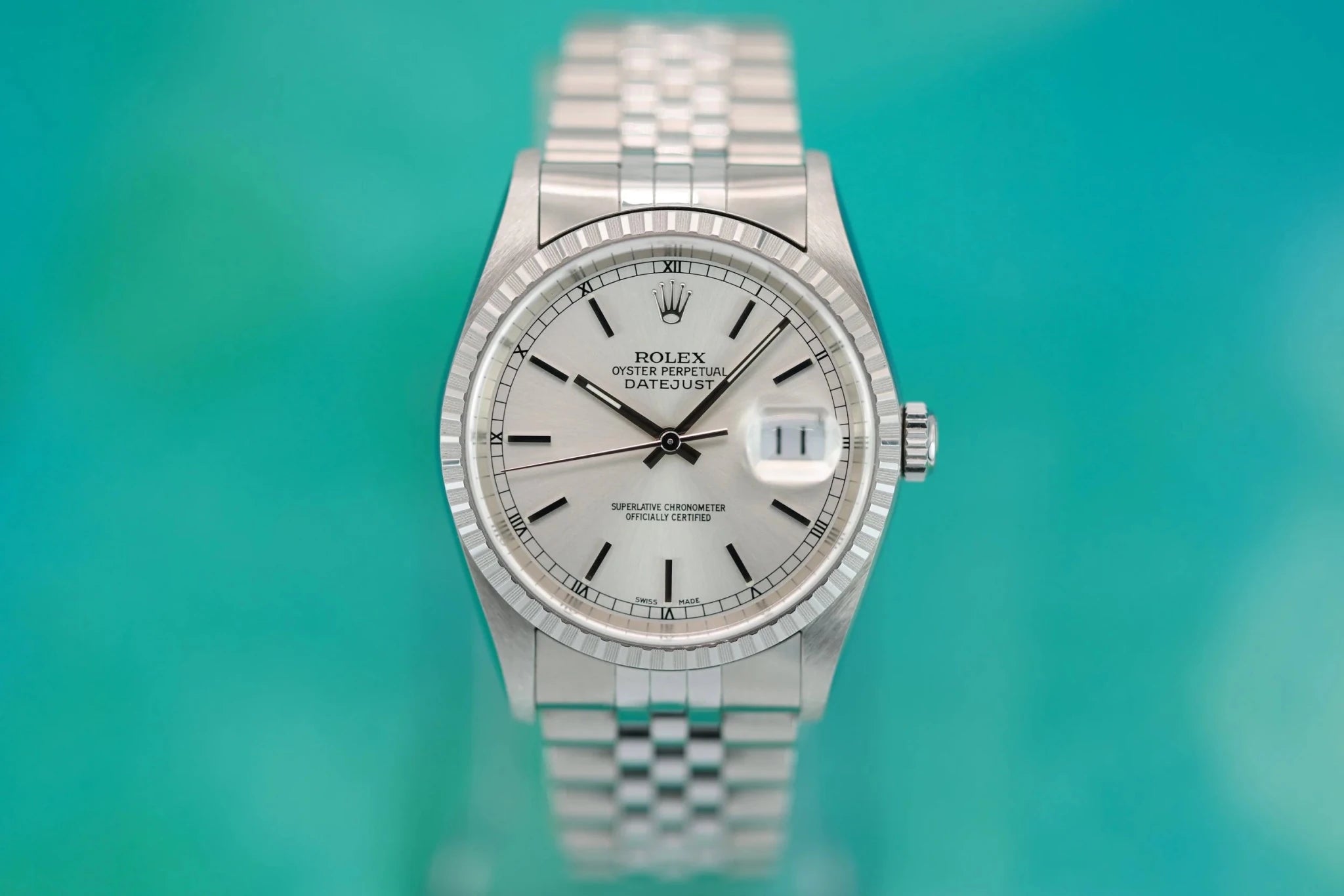 2000 Rolex Datejust Ref. 16220 | Silver Dial | Mint Condition - Sierra Time Co
