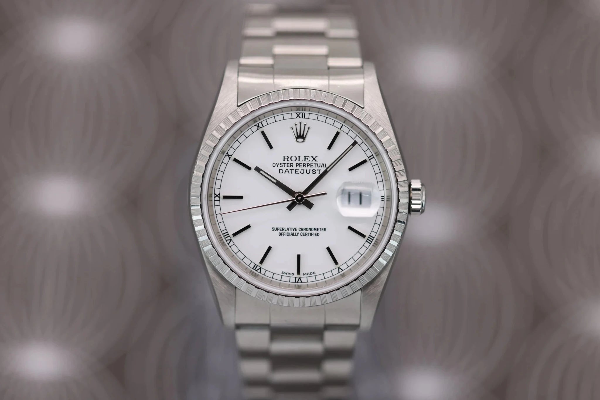 2000 Rolex Datejust Ref. 16220 | White Dial - Sierra Time Co