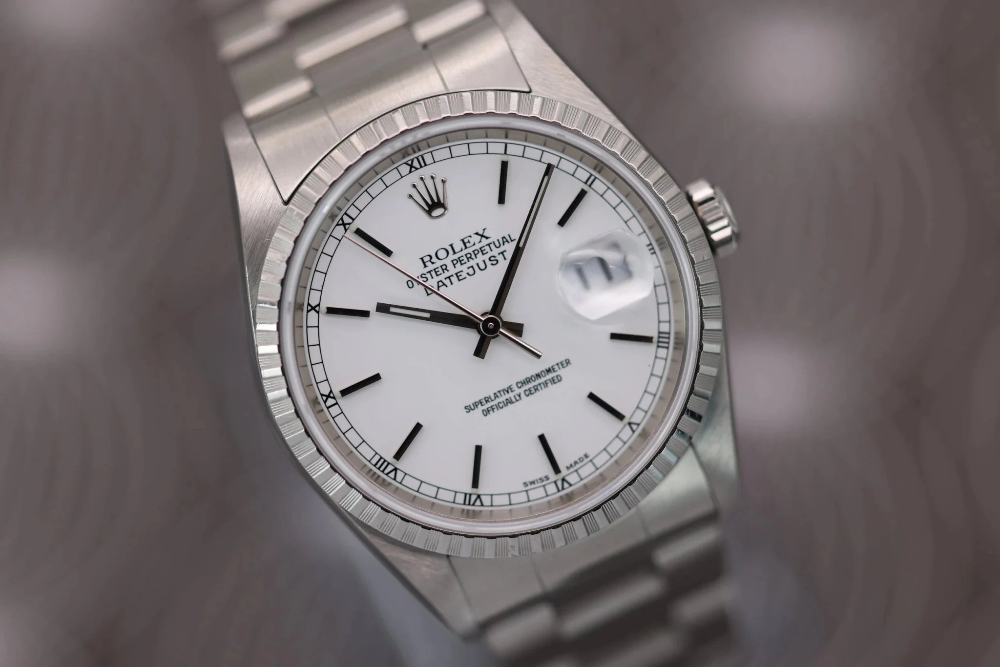 2000 Rolex Datejust Ref. 16220 | White Dial - Sierra Time Co