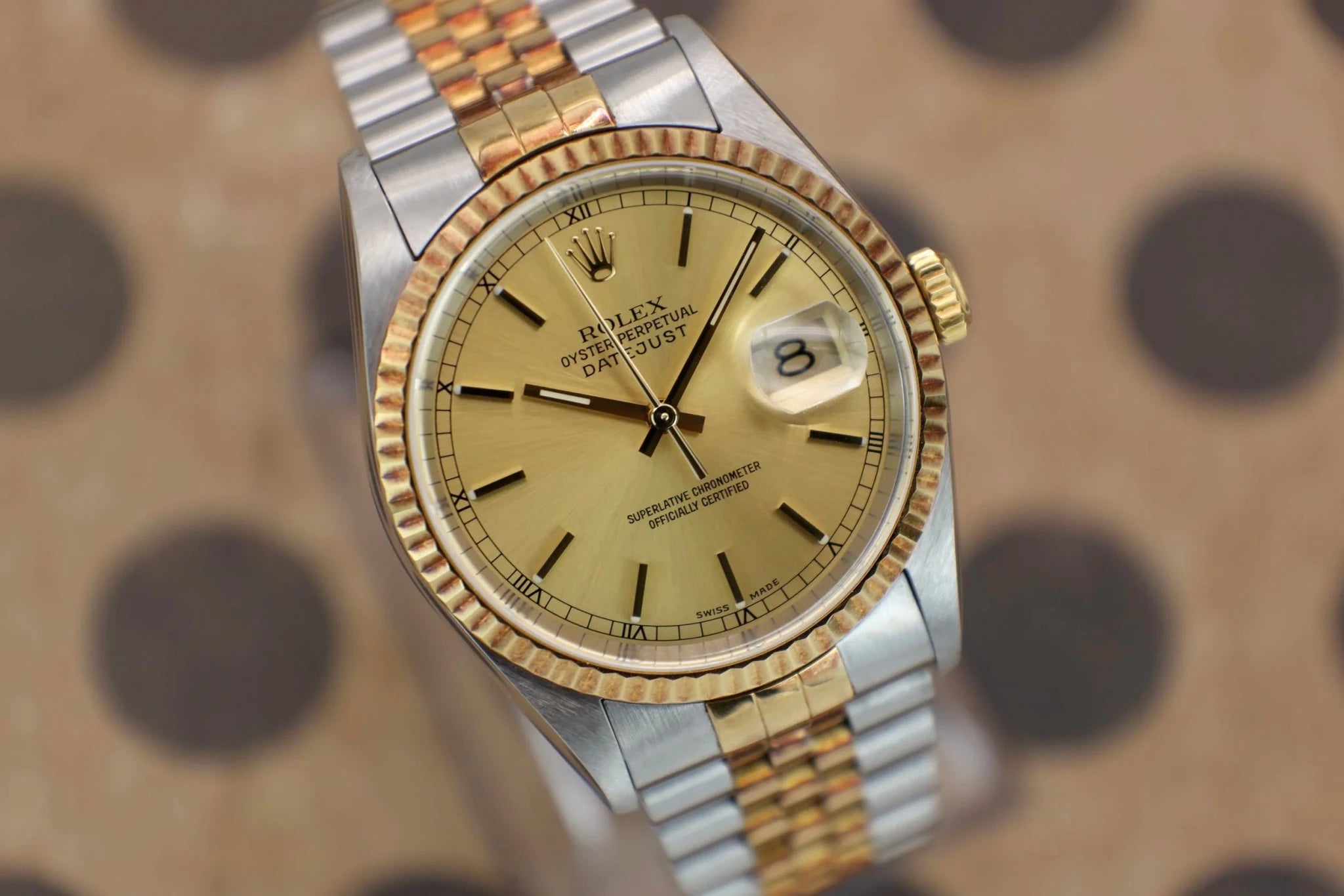 2000 Rolex Datejust Ref. 16233 | Champagne Dial | Box and Papers - Sierra Time Co