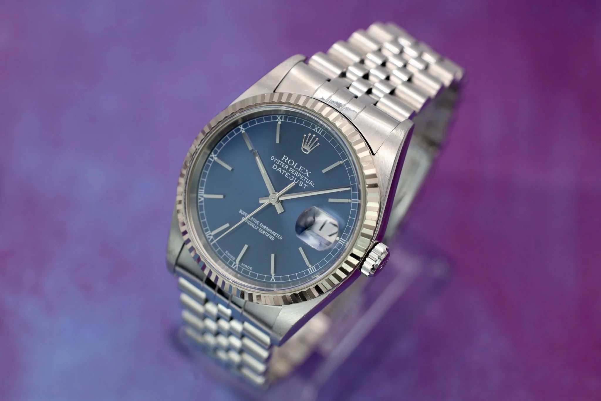 2000 Rolex Datejust Ref. 16234 | Blue Dial - Sierra Time Co