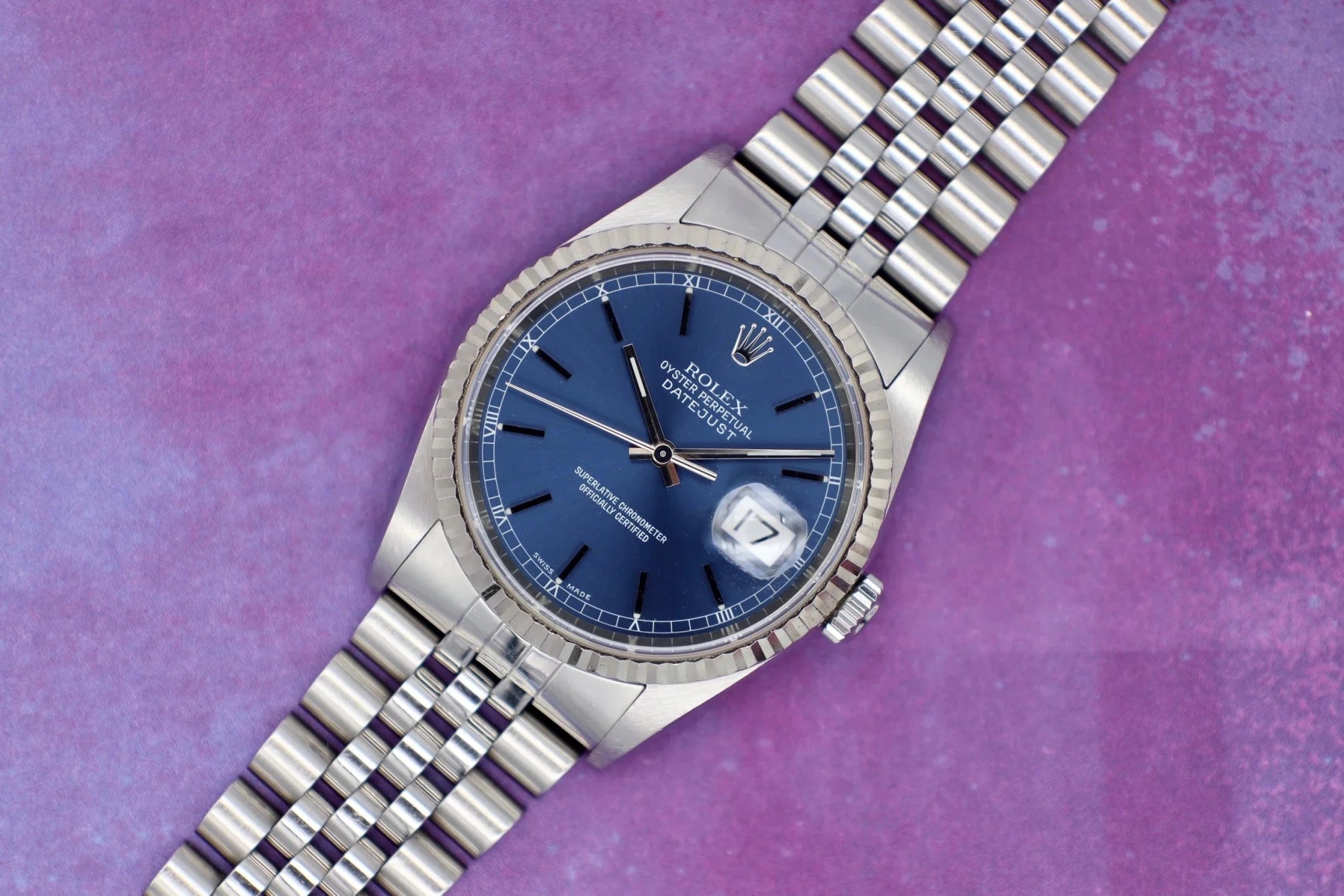2000 Rolex Datejust Ref. 16234 | Blue Dial - Sierra Time Co