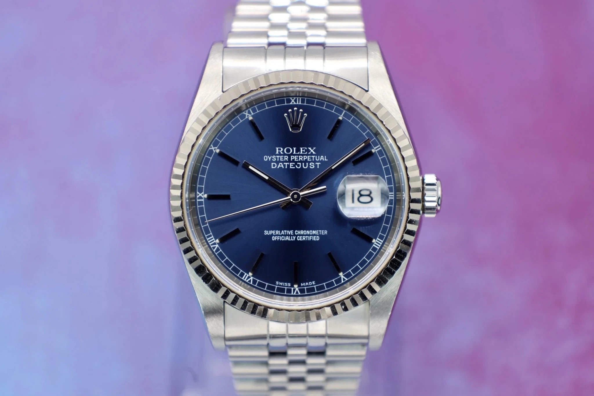 2000 Rolex Datejust Ref. 16234 | Blue Dial - Sierra Time Co