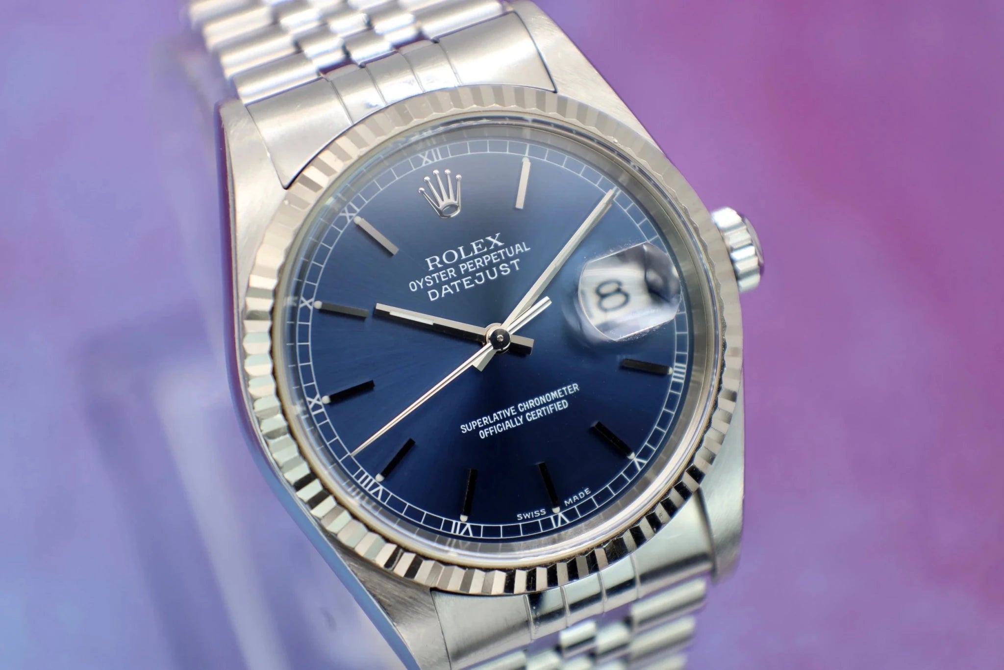 2000 Rolex Datejust Ref. 16234 | Blue Dial - Sierra Time Co