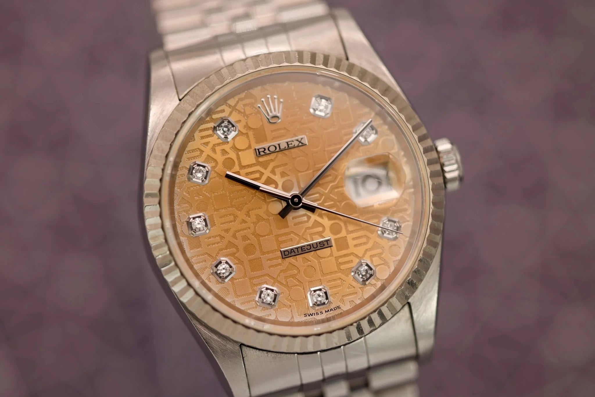 2000 Rolex Datejust Ref. 16234 | Diamond Copper Jubilee Dial - Sierra Time Co