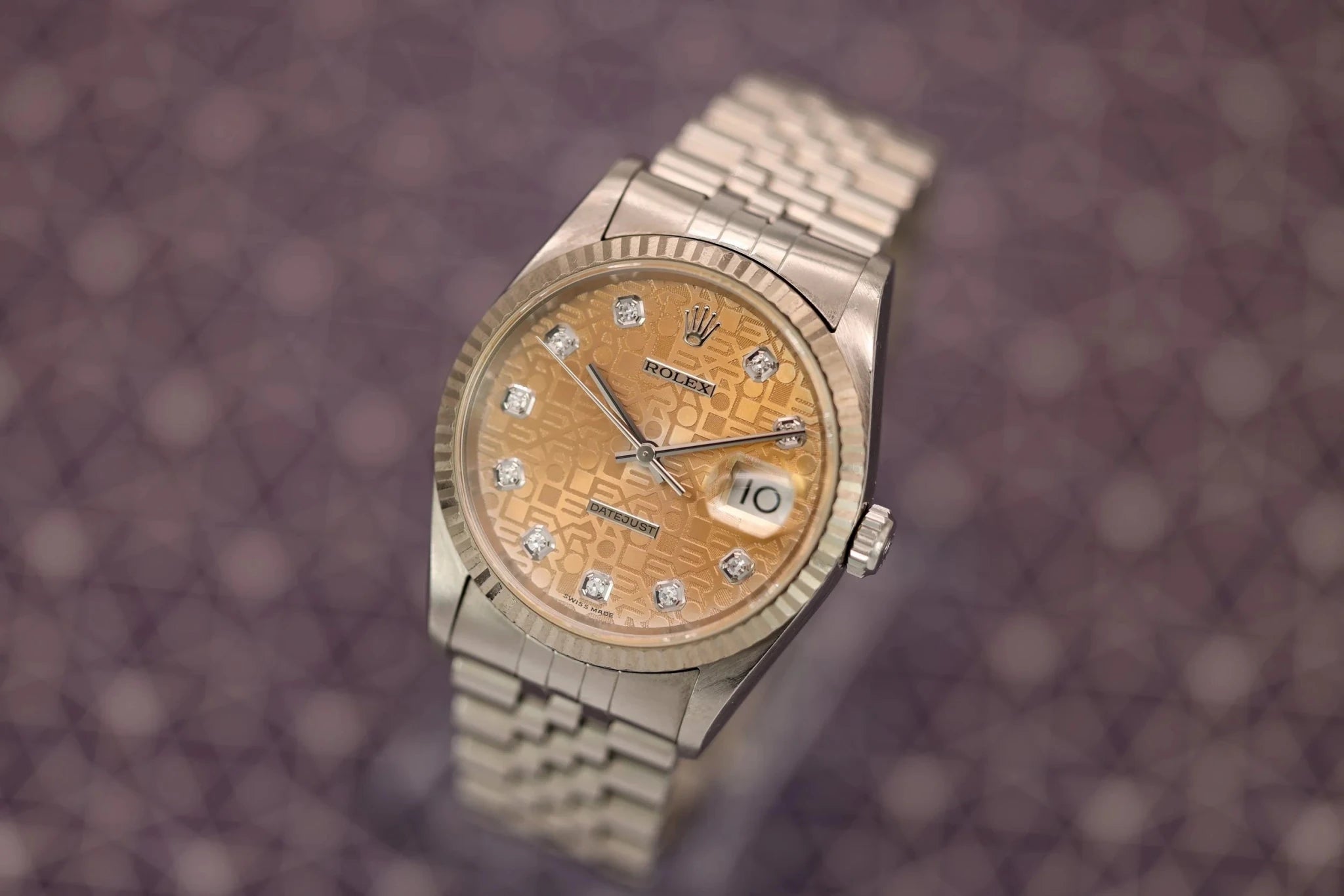 2000 Rolex Datejust Ref. 16234 | Diamond Copper Jubilee Dial - Sierra Time Co