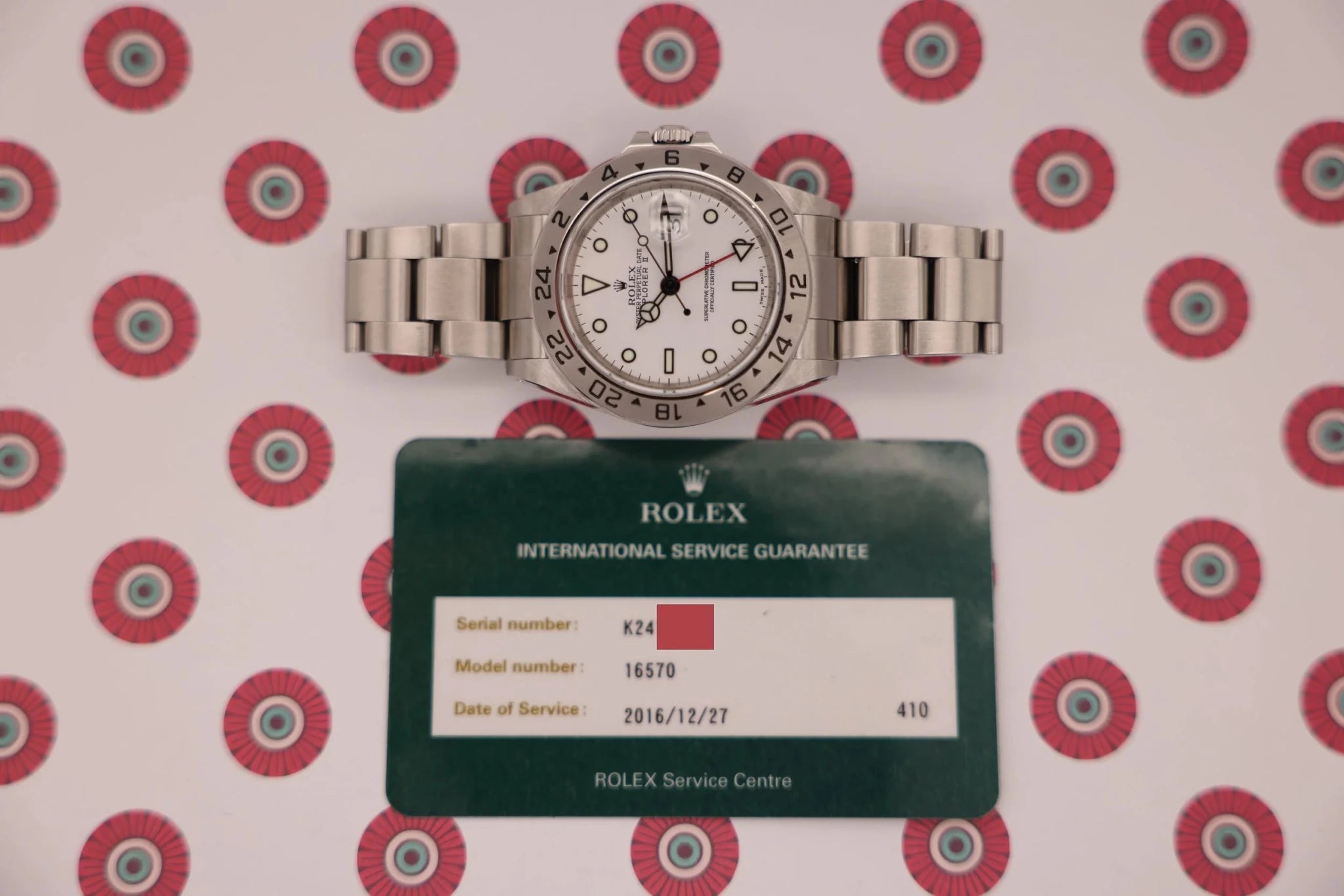 2000 Rolex Explorer II Ref. 16570 Polar | RSC Card - Sierra Time Co