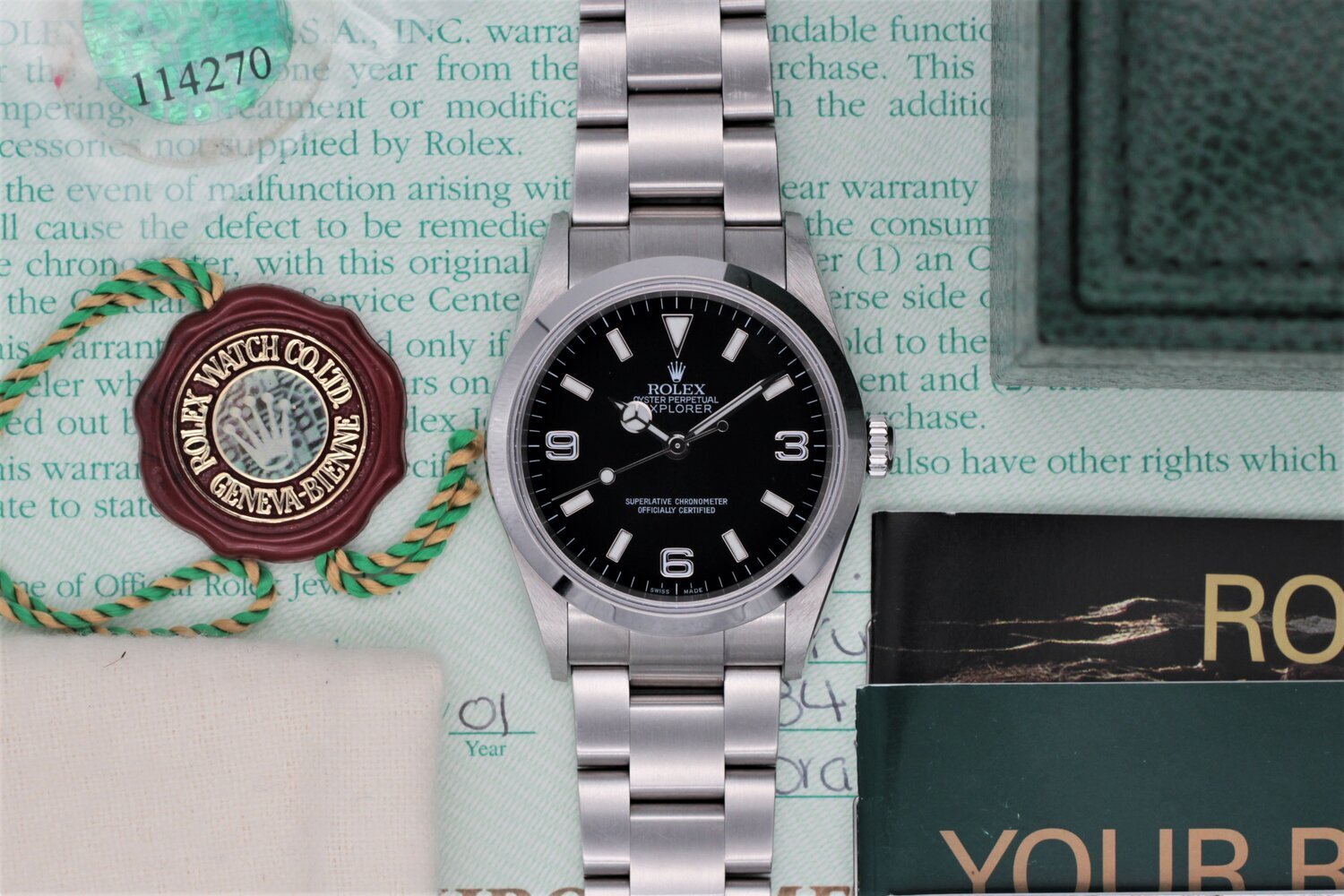 2000 Rolex Explorer l Ref. 114270 Box &amp; Papers - Sierra Time Co