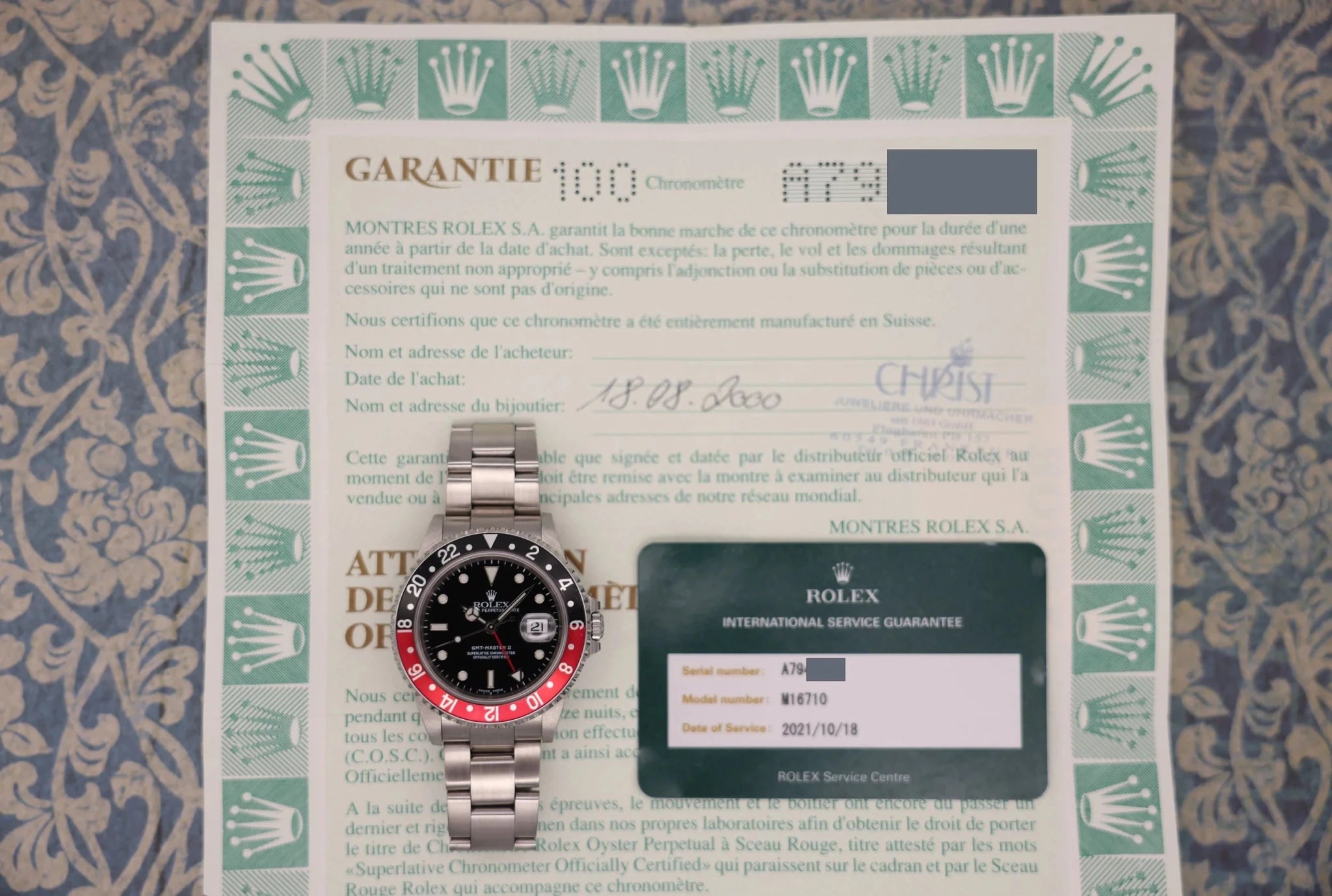 2000 Rolex GMT Master II Ref. 16710 | Coke | Papers | Serviced - Sierra Time Co