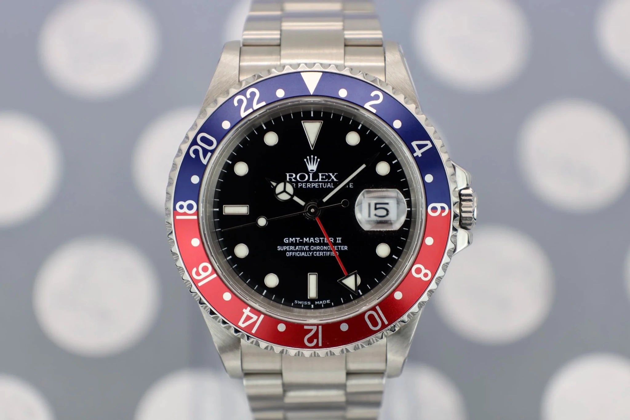 2000 Rolex GMT Master II Ref. 16710 Pepsi | 2018 Rolex Service Card - Sierra Time Co