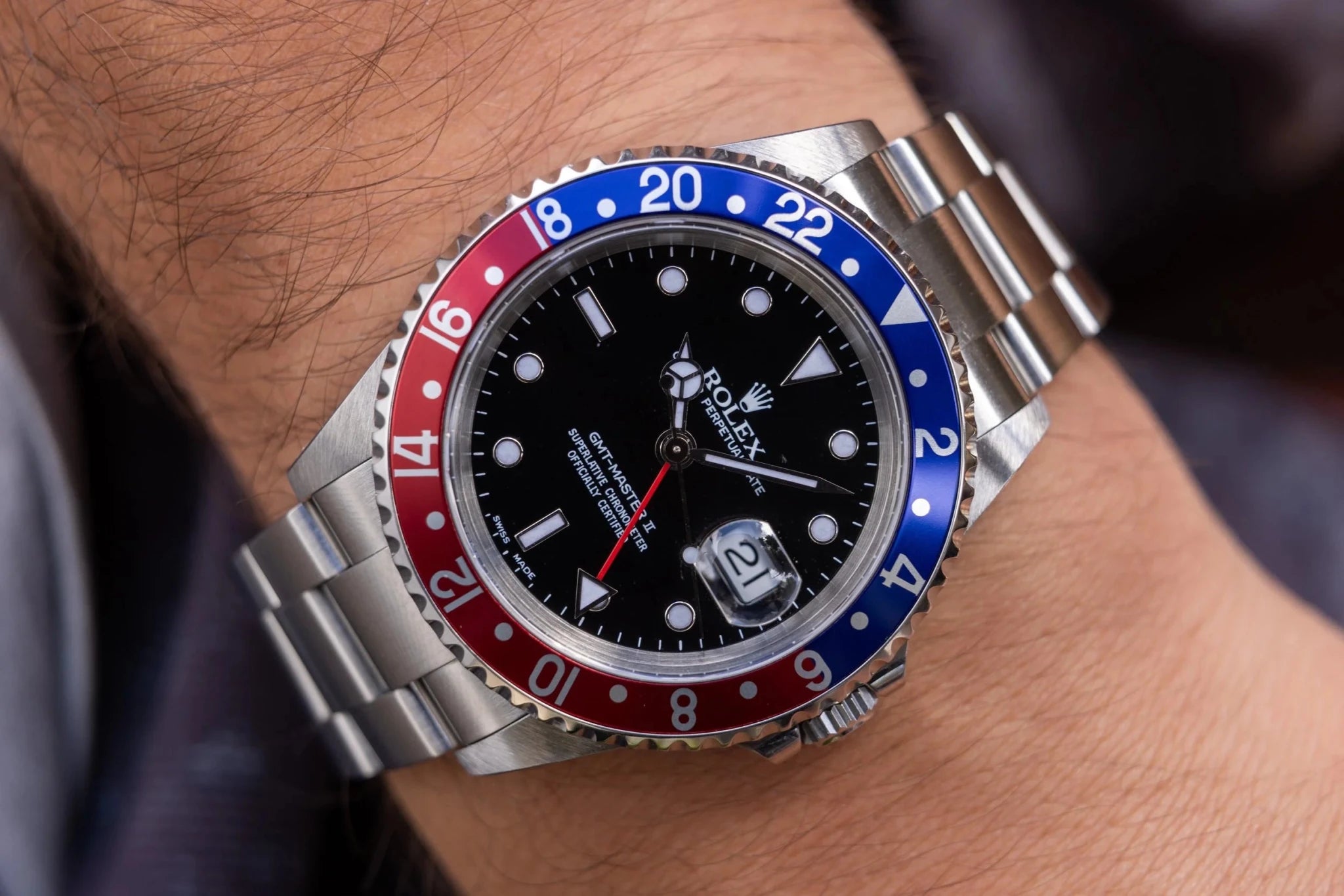 2000 Rolex GMT Master II Ref. 16710 Pepsi | Box and Papers - Sierra Time Co