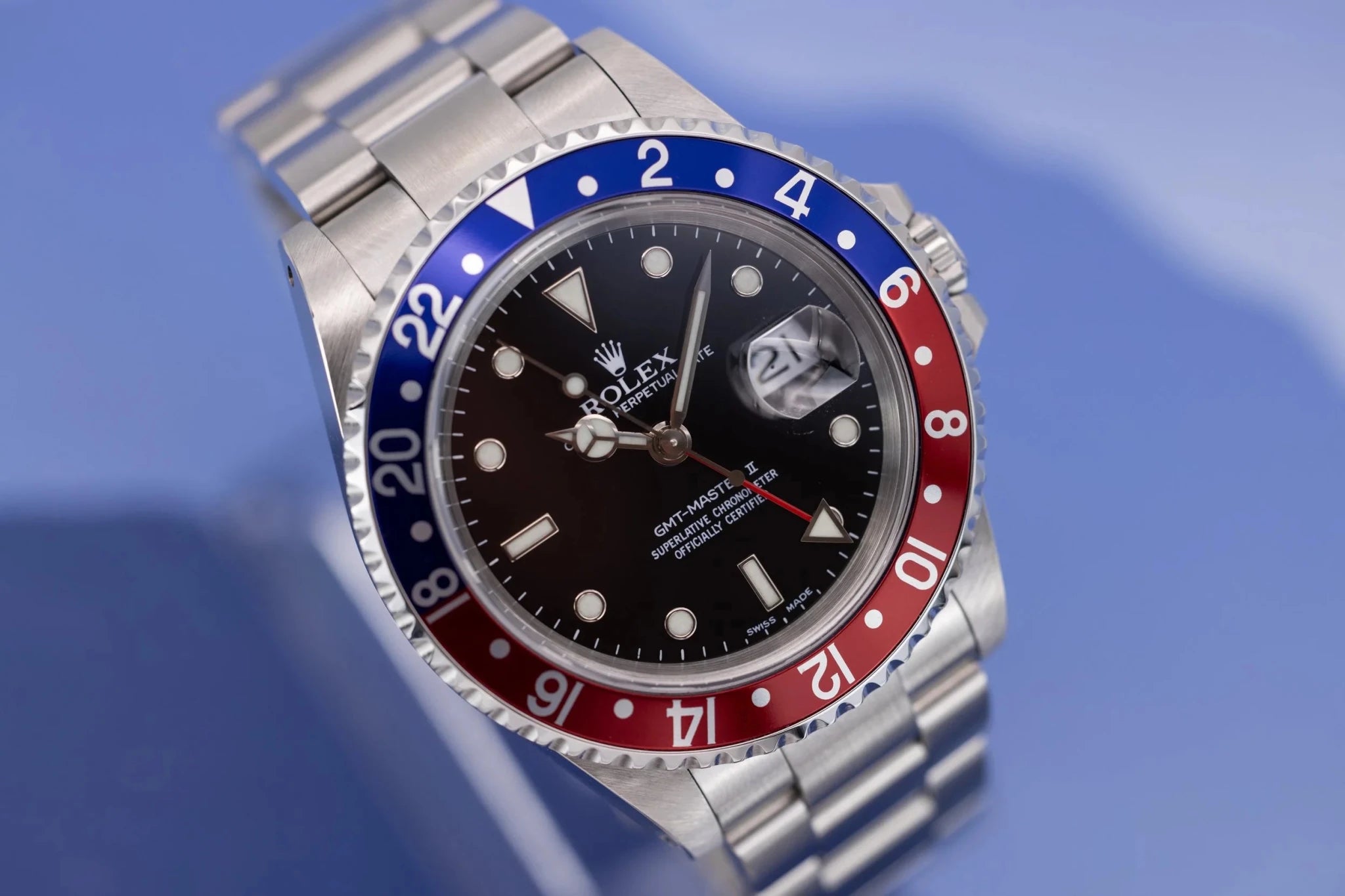 2000 Rolex GMT Master II Ref. 16710 Pepsi | Box and Papers - Sierra Time Co