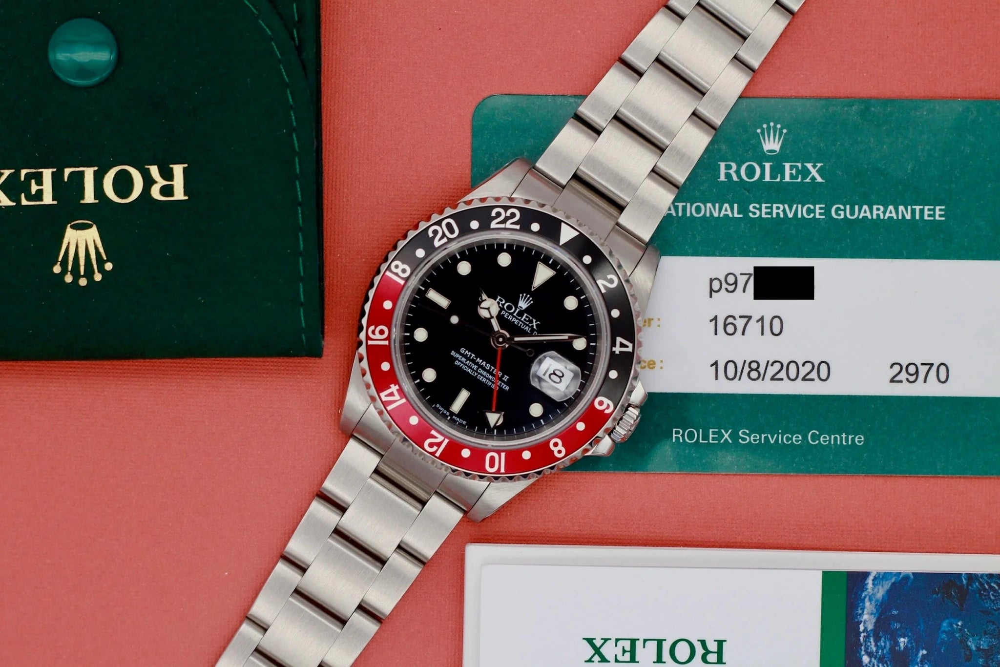 2000 Rolex GMT Master ll Ref. 16710 | 2020 Rolex Service - Sierra Time Co