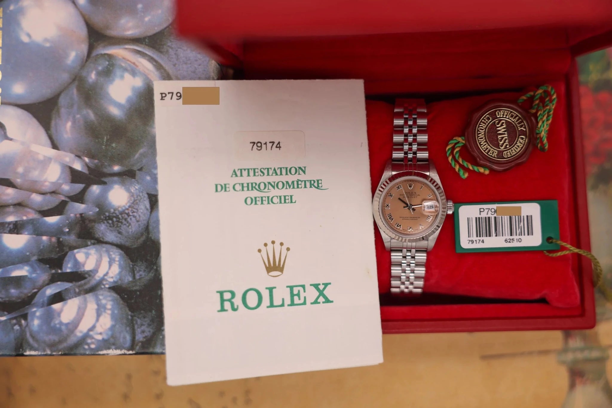 2000 Rolex Ladies Datejust Ref. 79174 | Salmon Dial | Box and Papers - Sierra Time Co