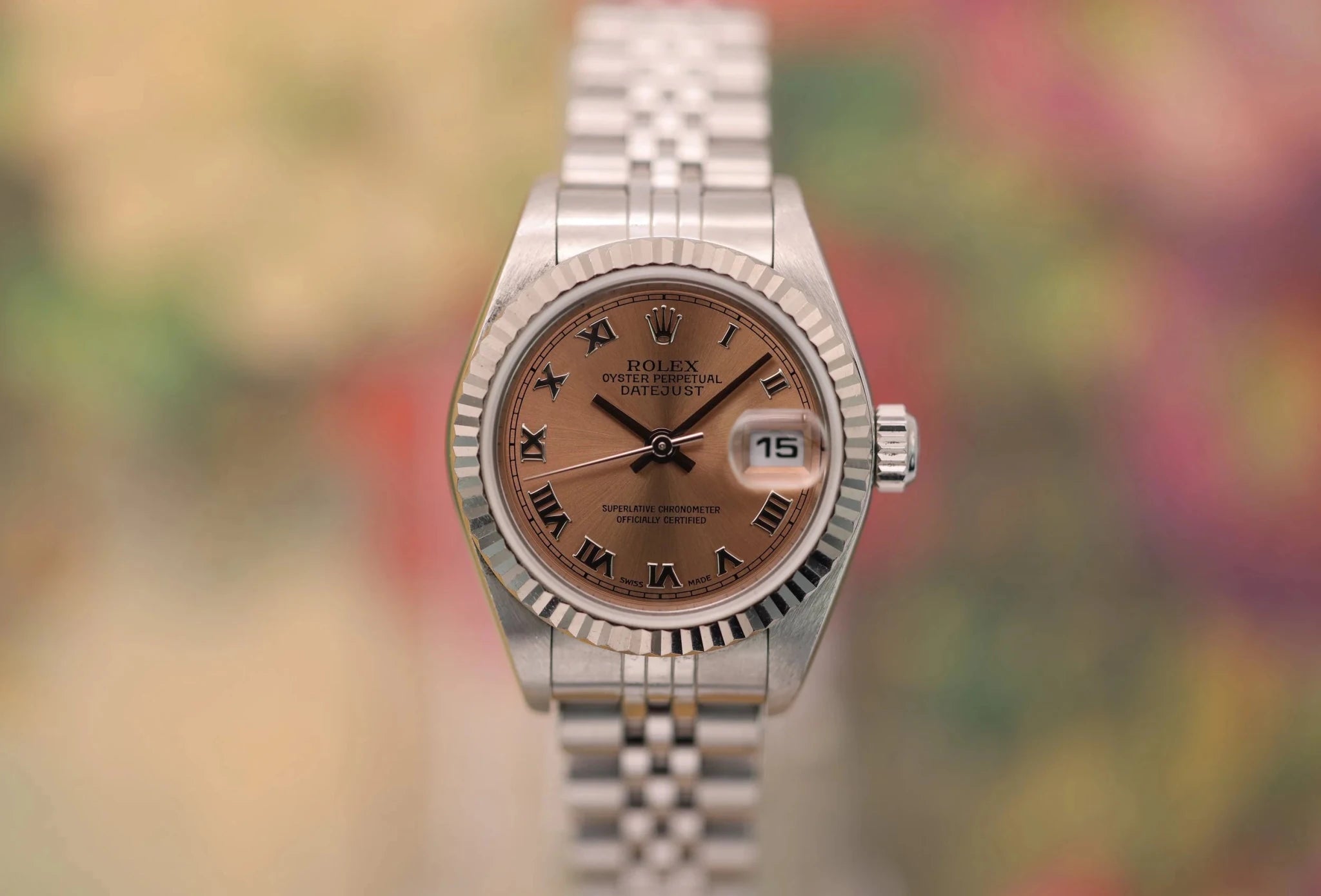 2000 Rolex Ladies Datejust Ref. 79174 | Salmon Dial | Box and Papers - Sierra Time Co