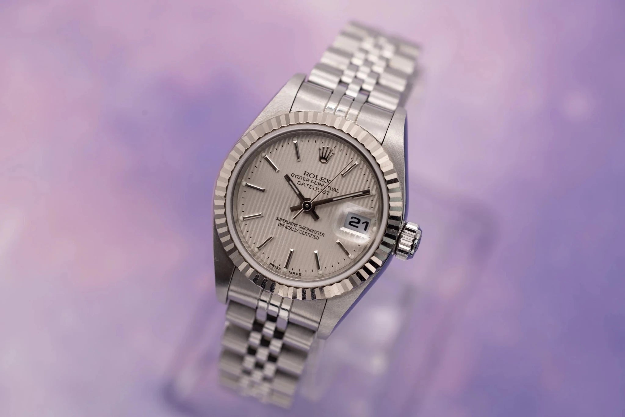 2000 Rolex Ladies Datejust Ref. 79174 | Silver Tapestry Dial - Sierra Time Co