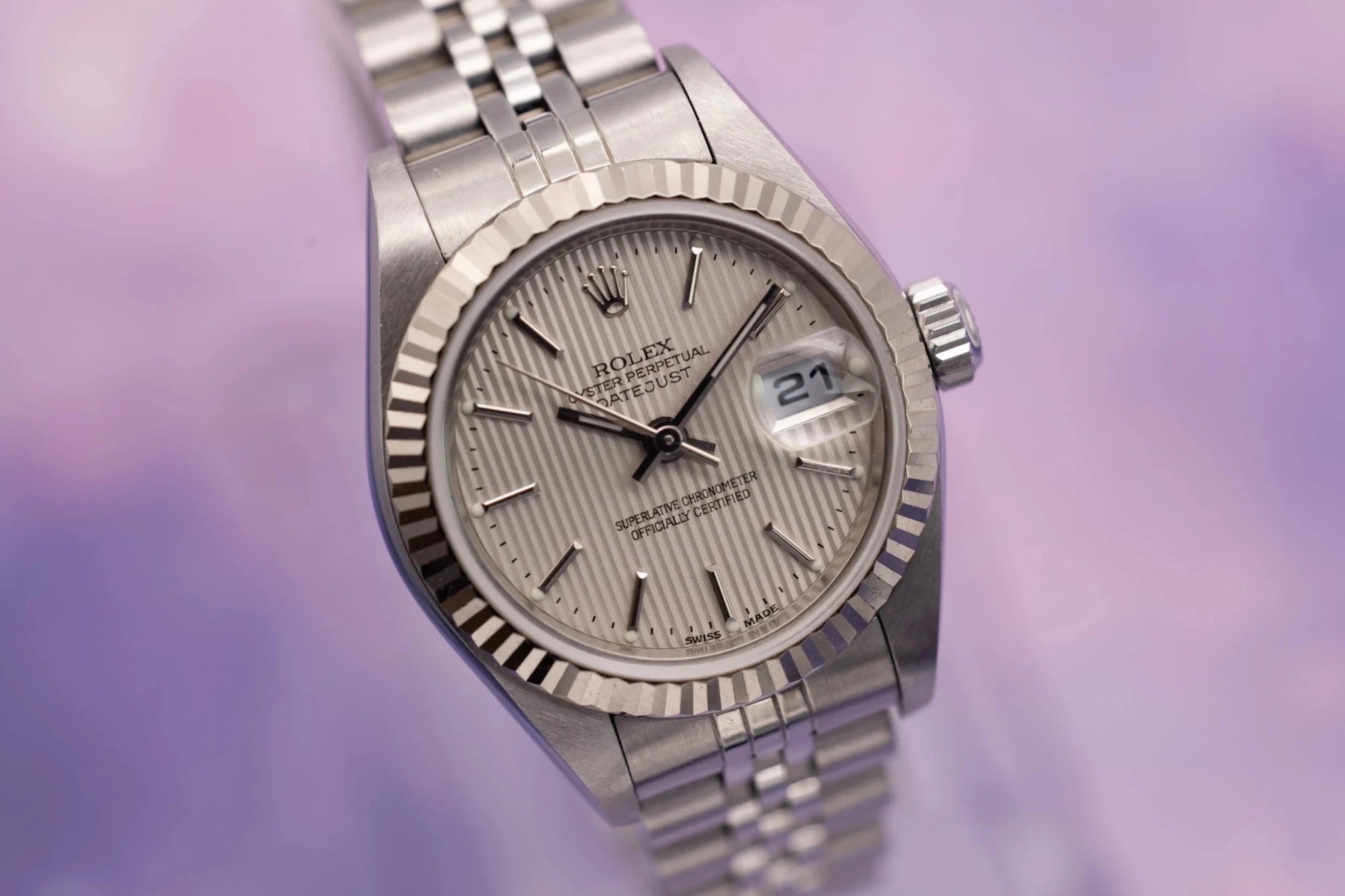 2000 Rolex Ladies Datejust Ref. 79174 | Silver Tapestry Dial - Sierra Time Co