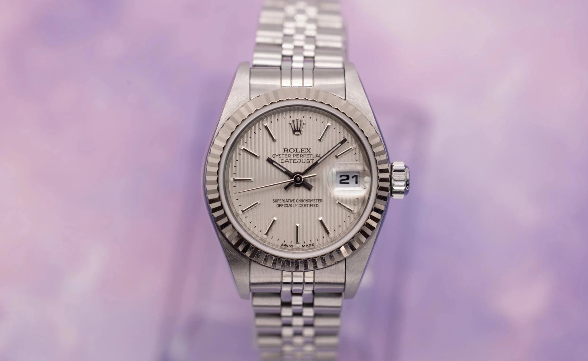 2000 Rolex Ladies Datejust Ref. 79174 | Silver Tapestry Dial - Sierra Time Co