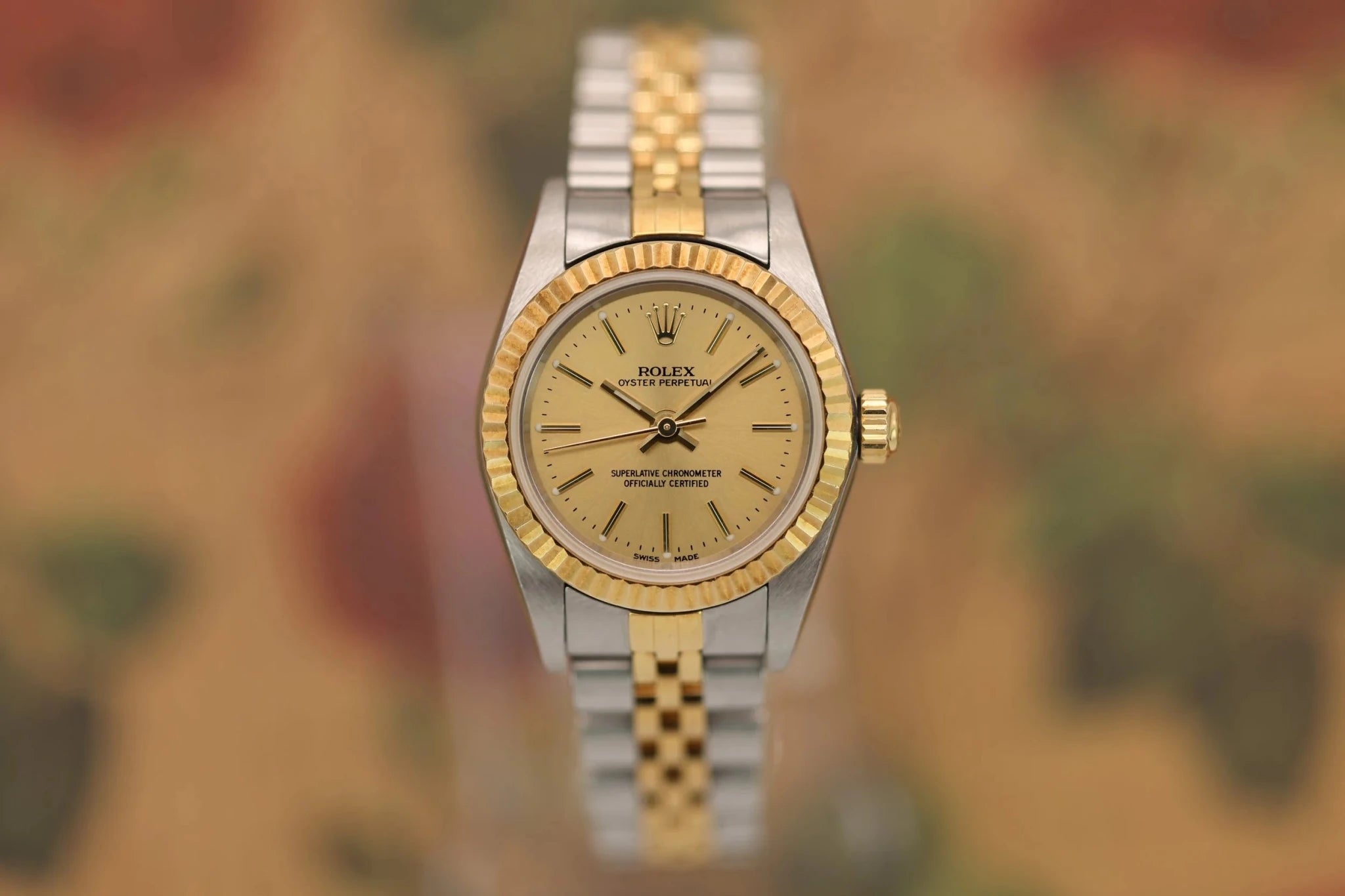 2000 Rolex Ladies Oyster-Perpetual Ref. 76193 | Champagne Dial - Sierra Time Co