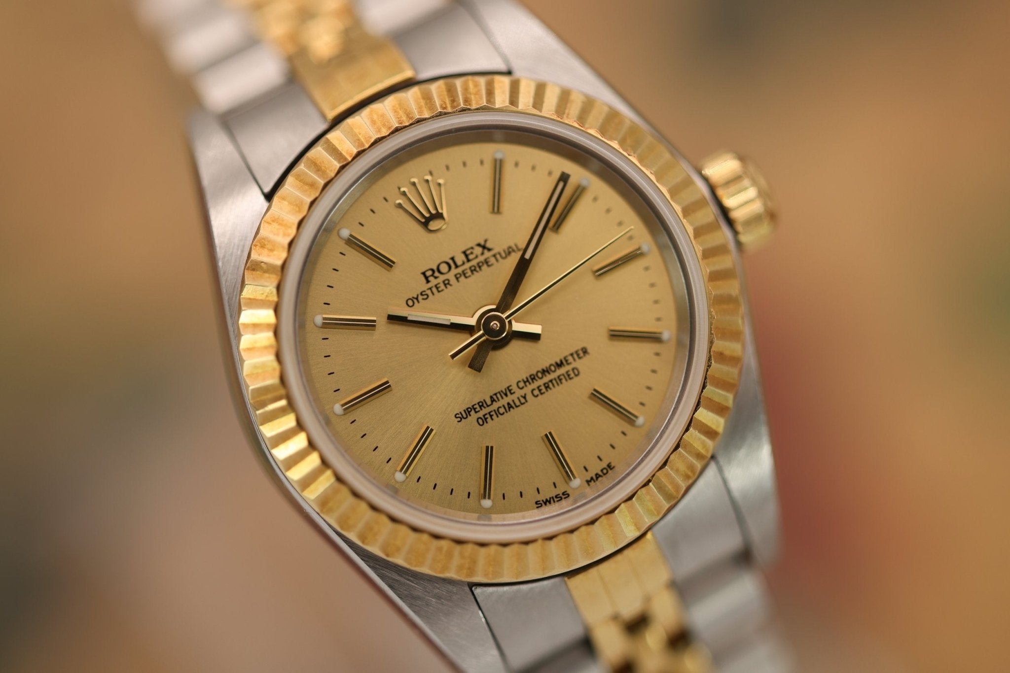 2000 Rolex Ladies Oyster-Perpetual Ref. 76193 | Champagne Dial - Sierra Time Co