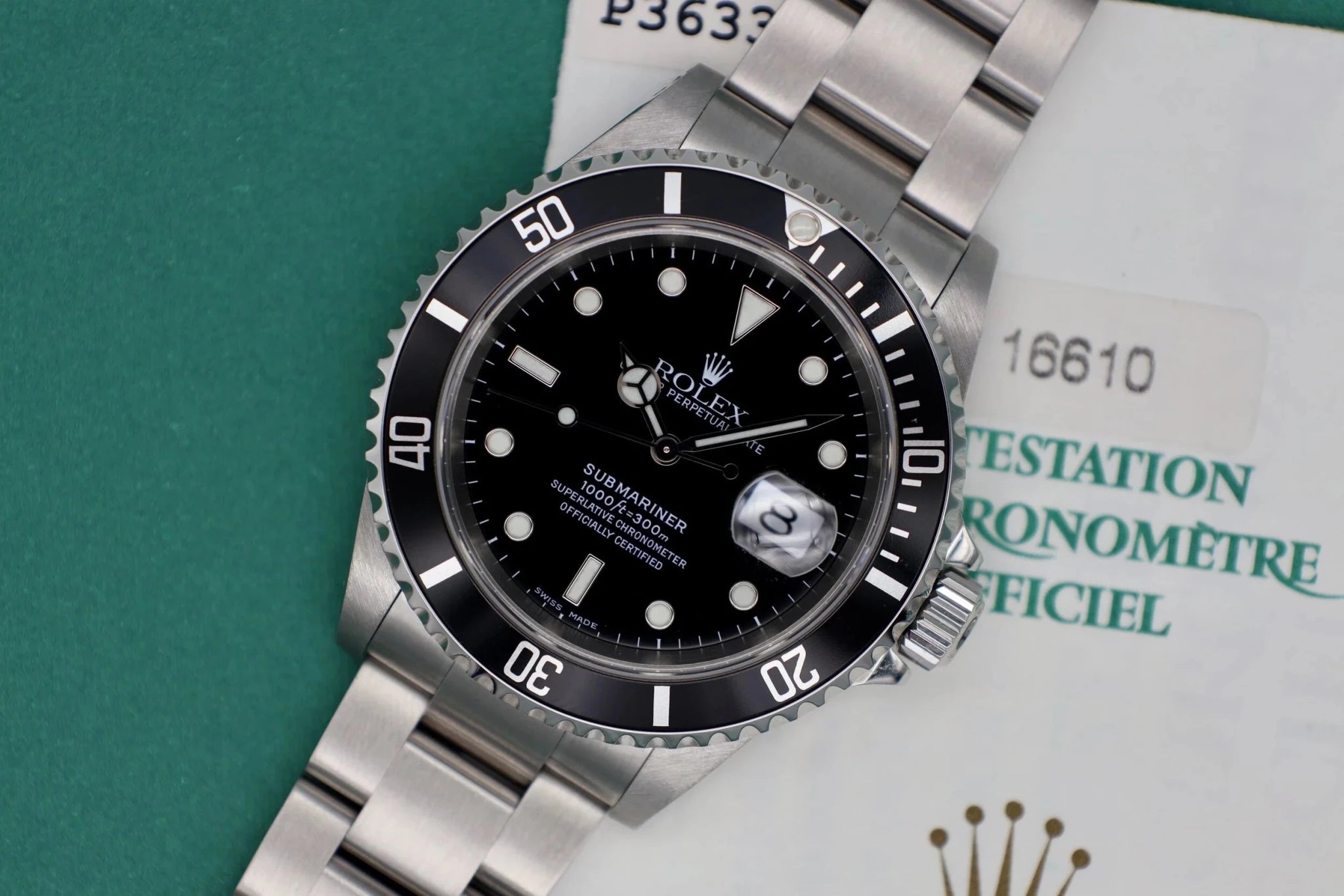 2000 Rolex Submariner Ref. 16610 | Papers - Sierra Time Co