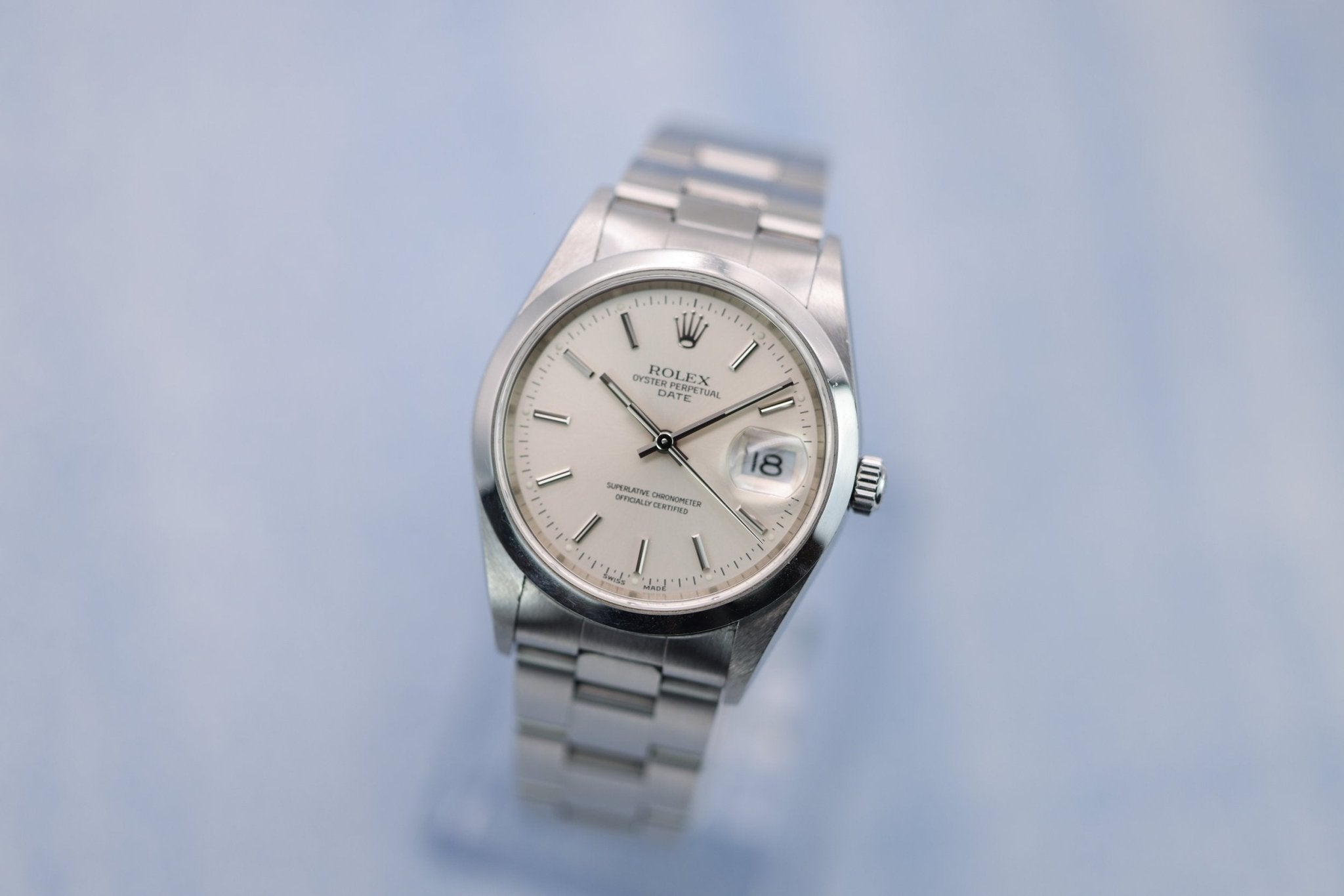 2001 Rolex Date Ref. 15200 | Silver Dial | Box and Papers - Sierra Time Co