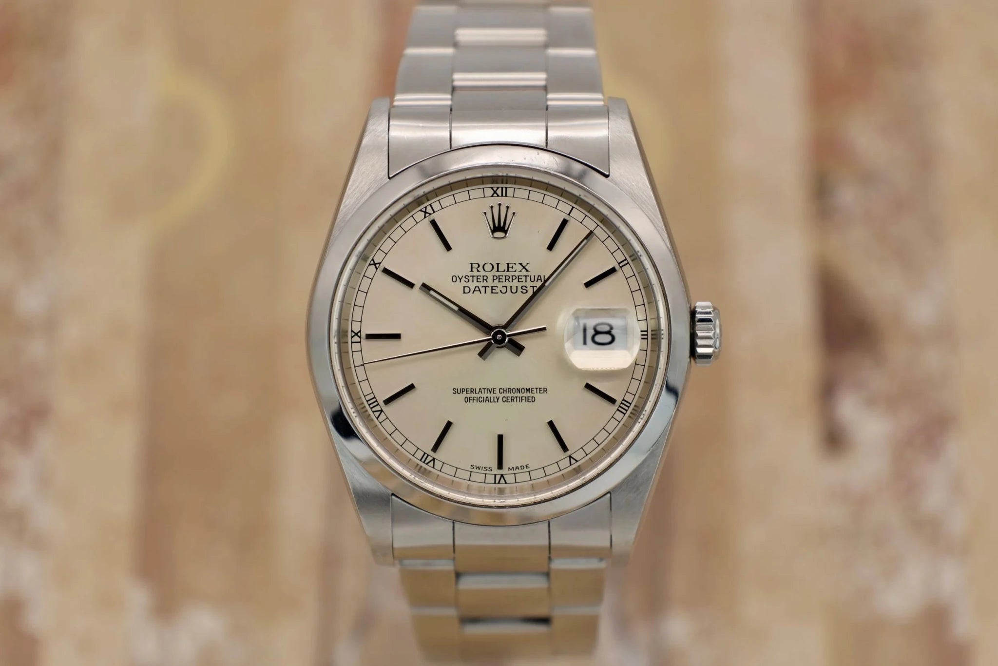 2001 Rolex Datejust Ref. 16200 | Cream Dial - Sierra Time Co