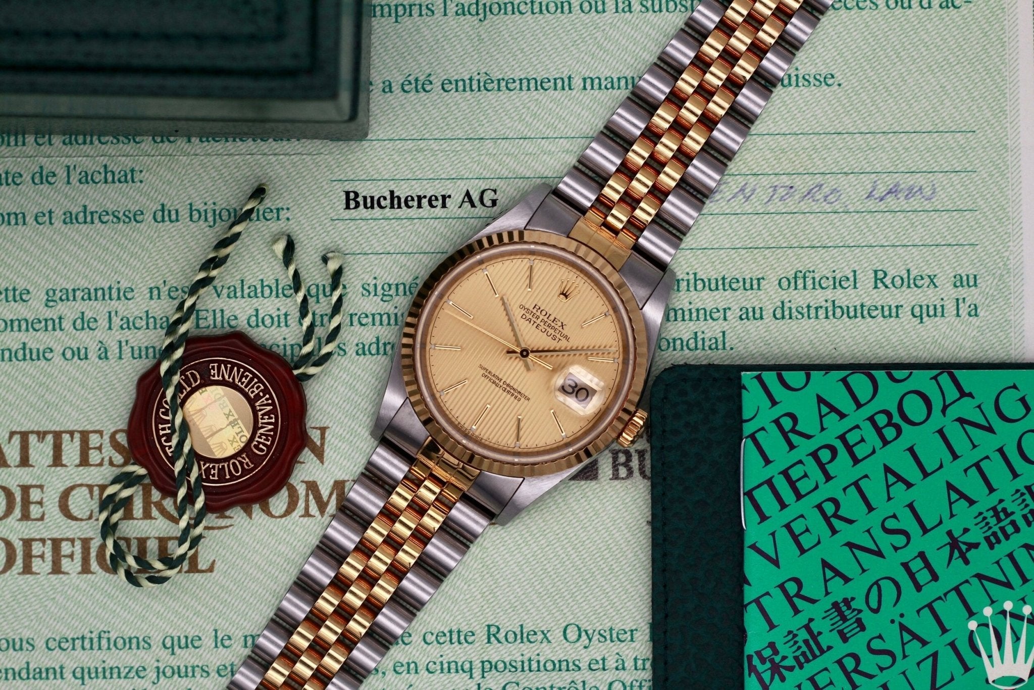 2001 Rolex Datejust Ref. 16233 Tapestry Dial | Box and Papers - Sierra Time Co