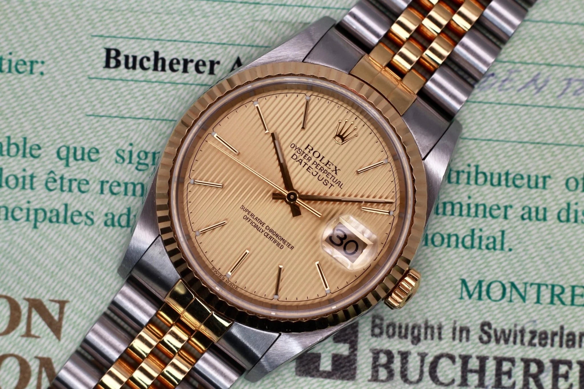 2001 Rolex Datejust Ref. 16233 Tapestry Dial | Box and Papers - Sierra Time Co