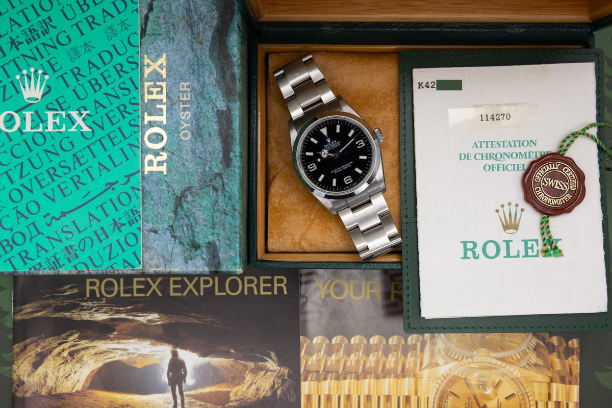 2001 Rolex Explorer I Ref. 114270 | Box and Papers - Sierra Time Co