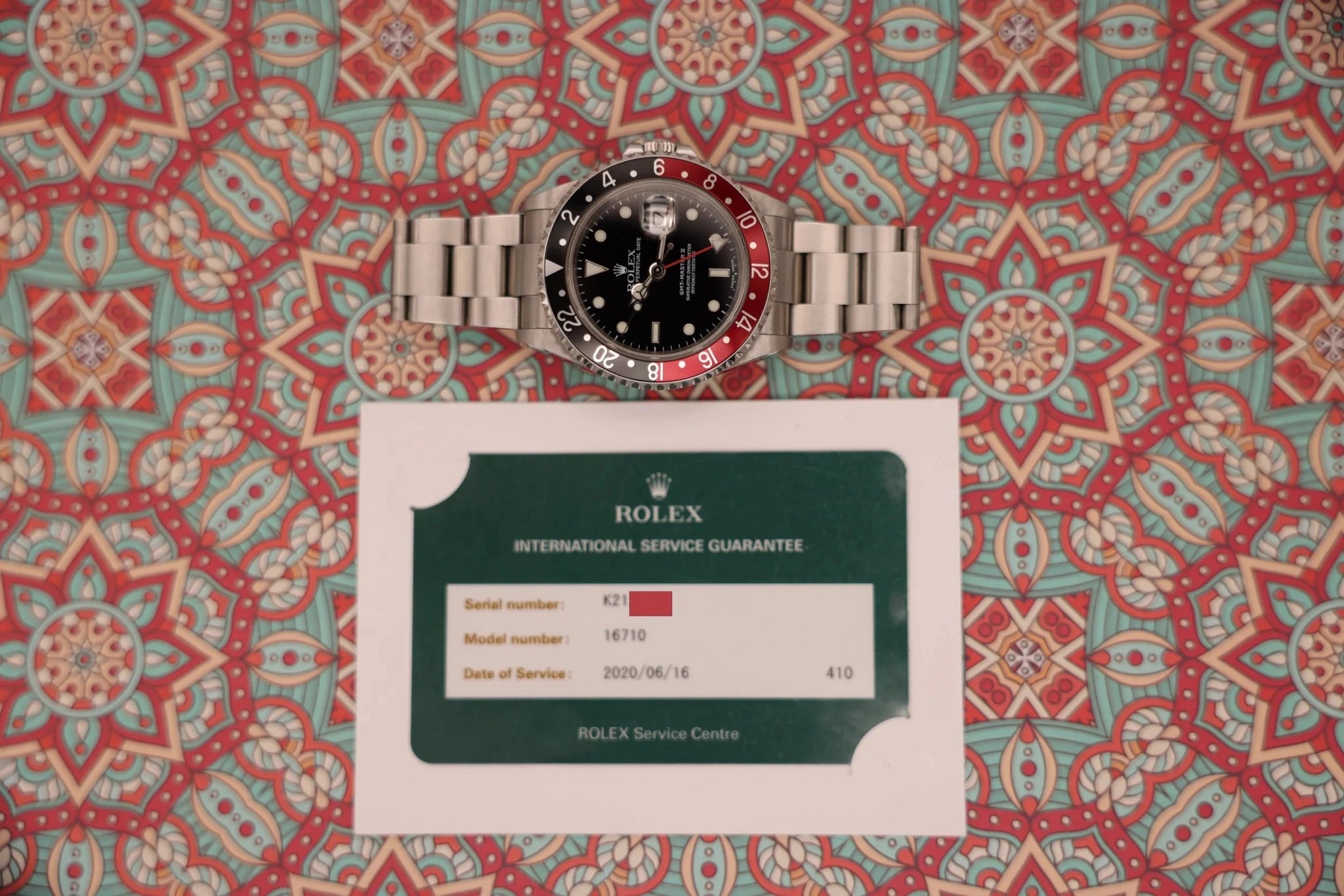 2001 Rolex GMT Master II Ref. 16710 Coke | 2020 RSC Card - Sierra Time Co