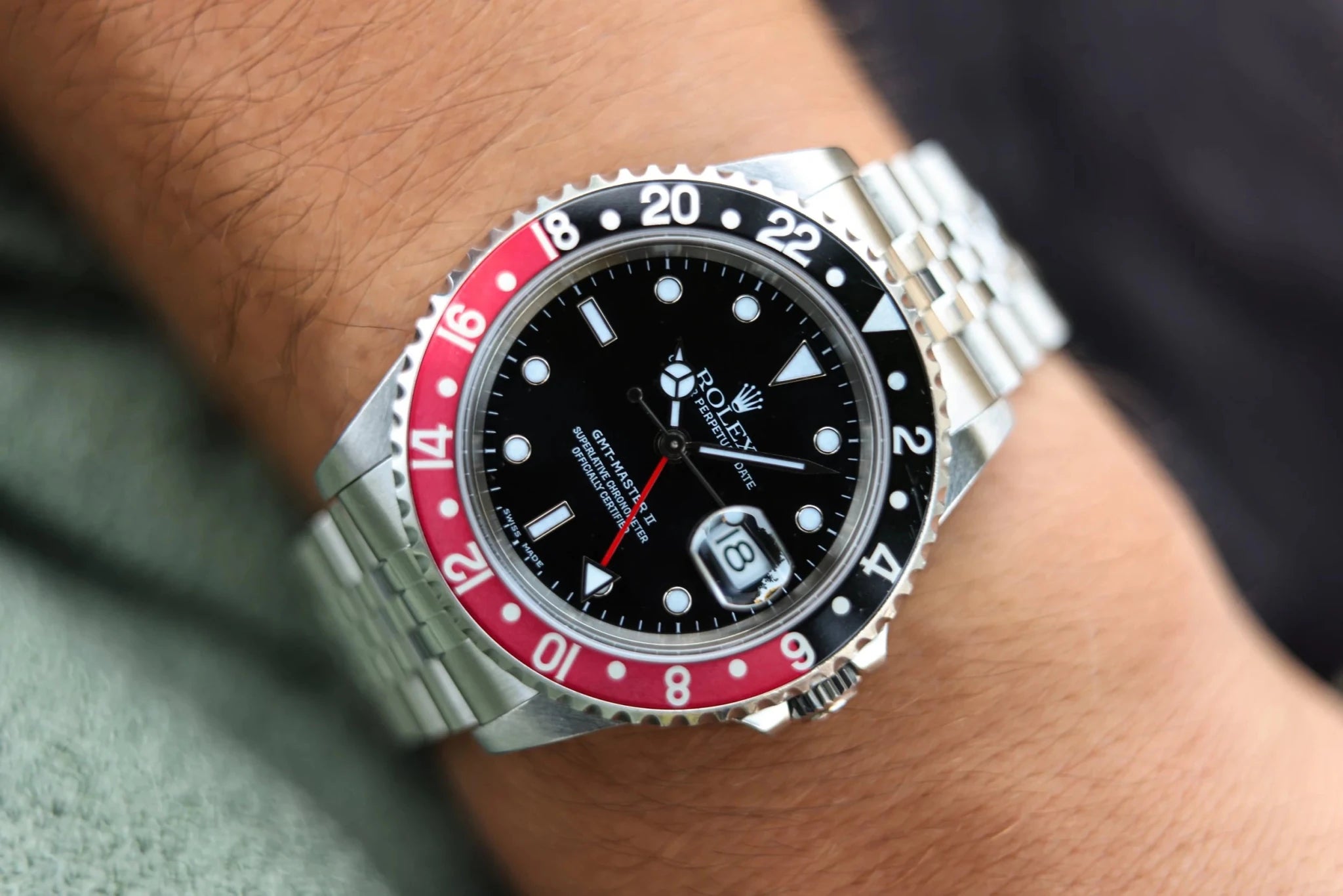 2001 Rolex GMT Master II Ref. 16710 Coke | Jubilee | Box and Papers - Sierra Time Co