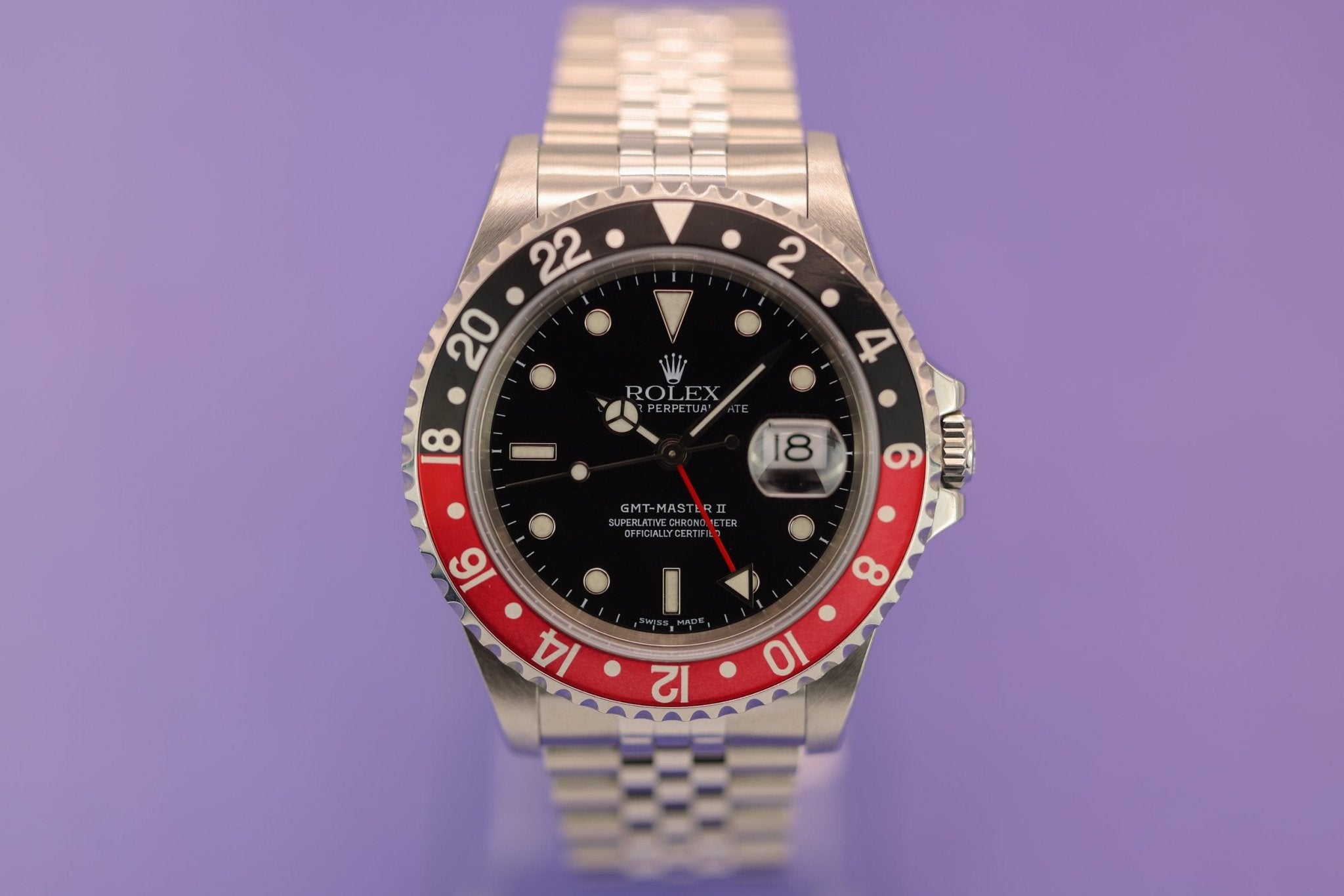 2001 Rolex GMT Master II Ref. 16710 Coke | Jubilee | Box and Papers - Sierra Time Co